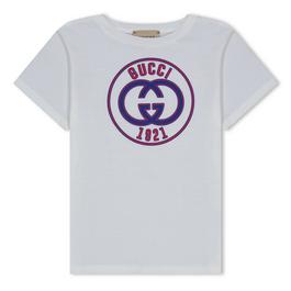 Gucci Printed Cotton Jersey T Shirt Juniors