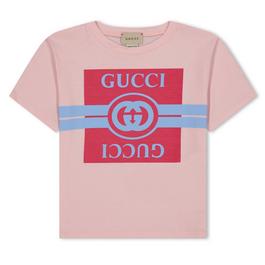 Gucci Printed Cotton Jersey T Shirt Juniors