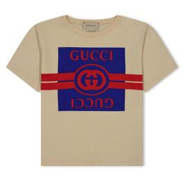 Gucci Printed Cotton Jersey T Shirt Juniors