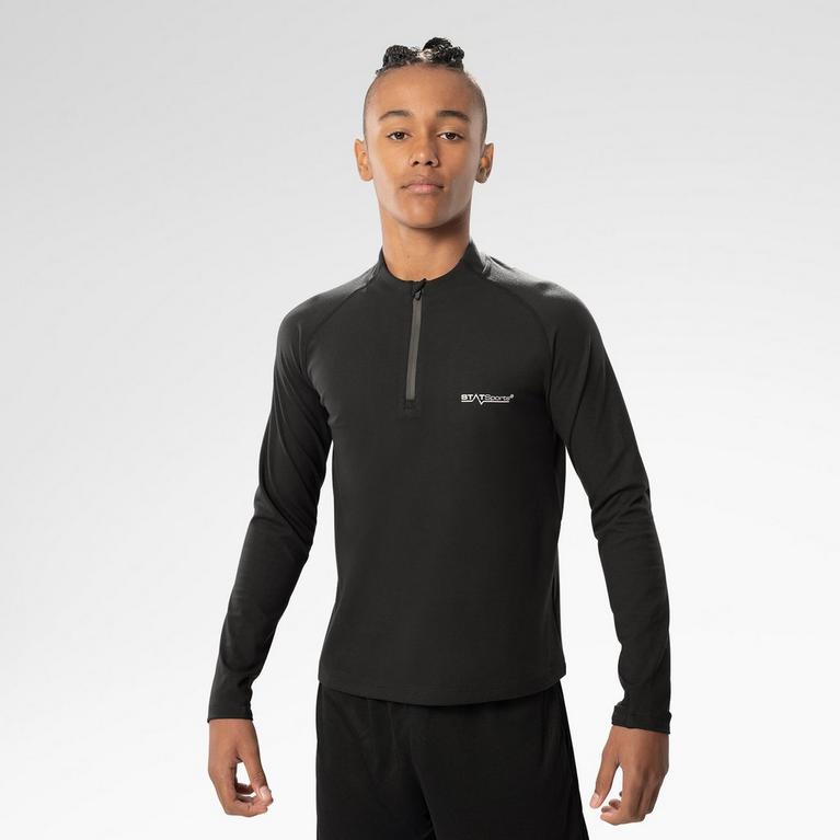 Noir - STATSports - Youth Performance Drill Top - 1