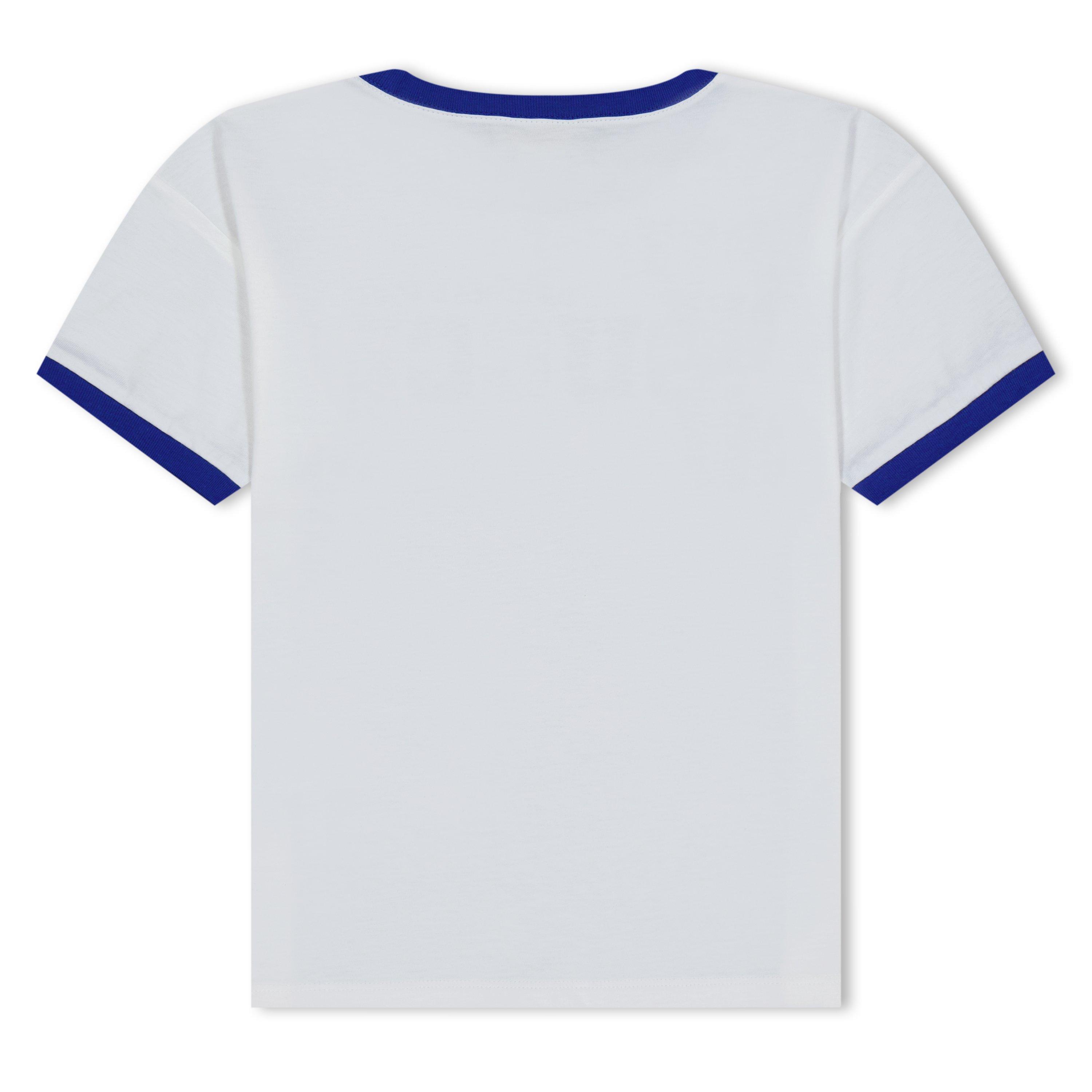 GUCCI ORIGINAL 1921 Tシャツ ホワイト/ネイビー GUCCI Embroidered cotton-jersey T-shirt | NET-A-PORTER