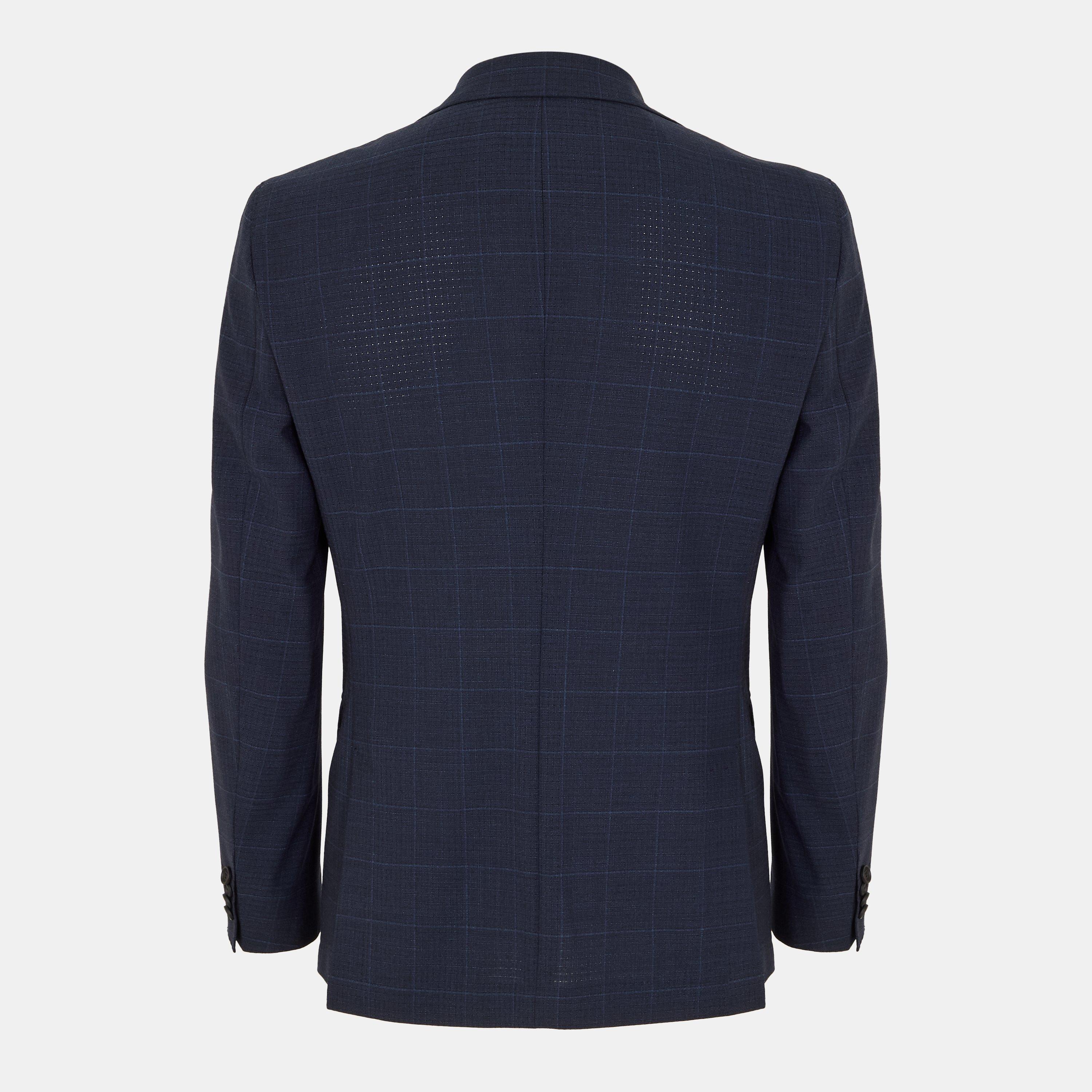 Dark Blue - Boss - Men's Cheque 2-Piece Suit - 2