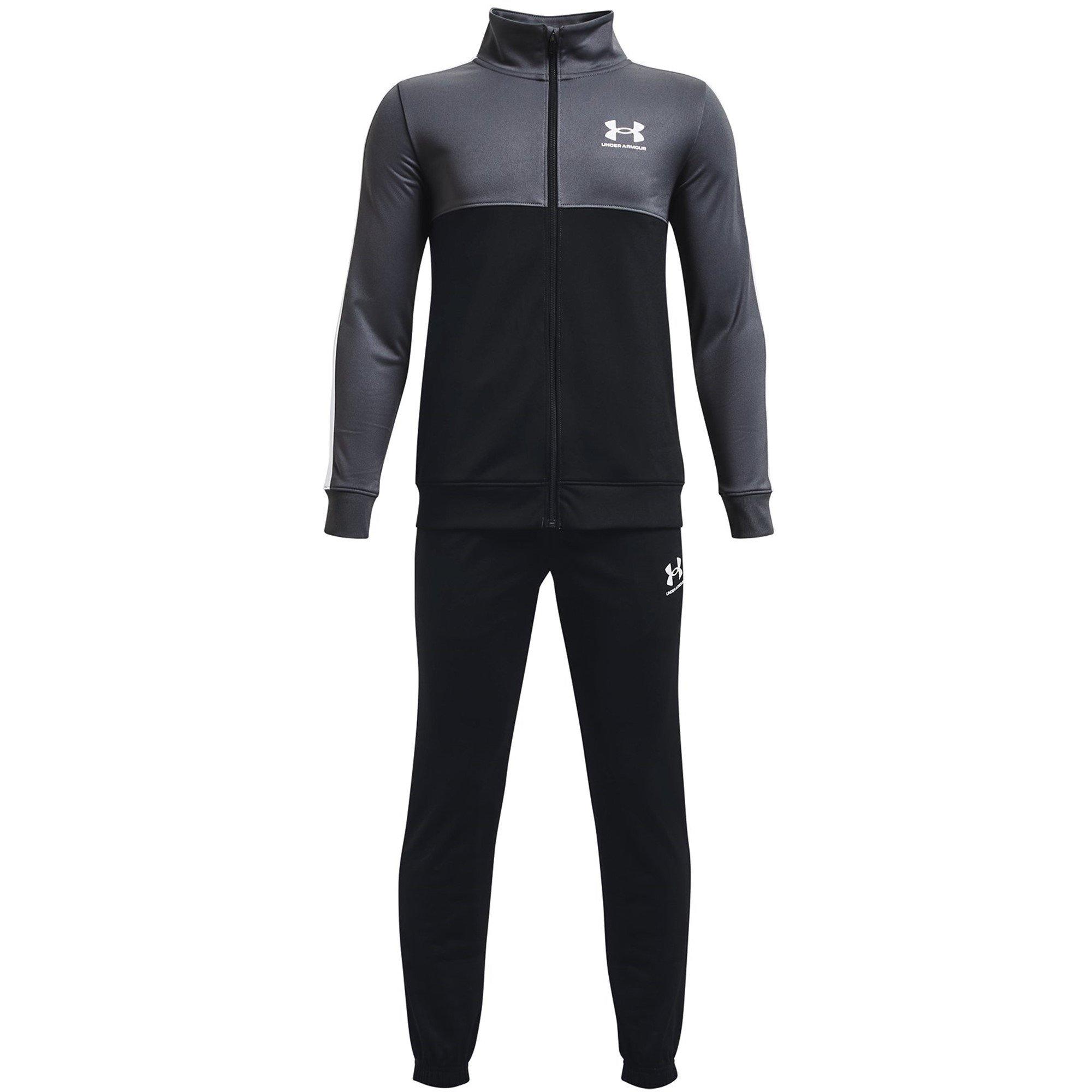 Zwart - Under Armour - Colour Block Knit Tracksuit Junior - 1