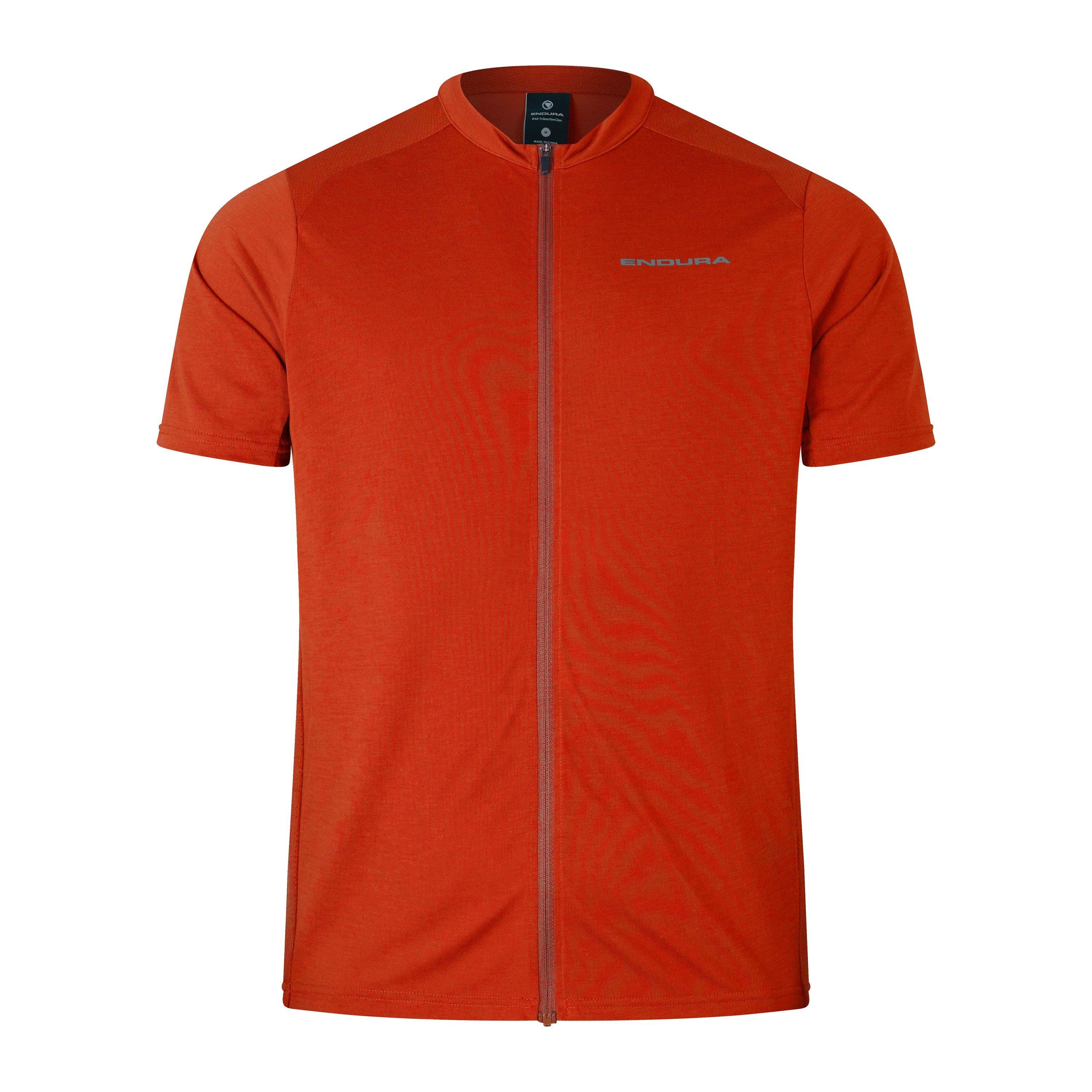 Endura Men's Loop S/S Zipped Jersey - Flame Red - L