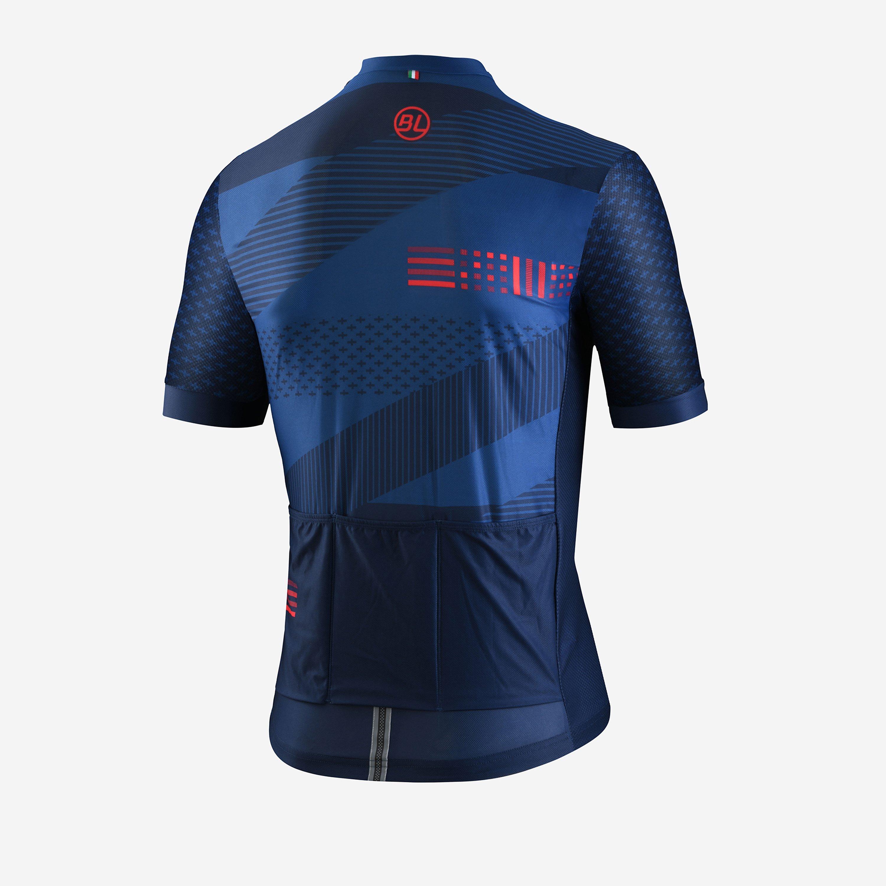 Blue - Bicycle Line - Men's RODEO Short Sleeve Cycling Jersey - 2