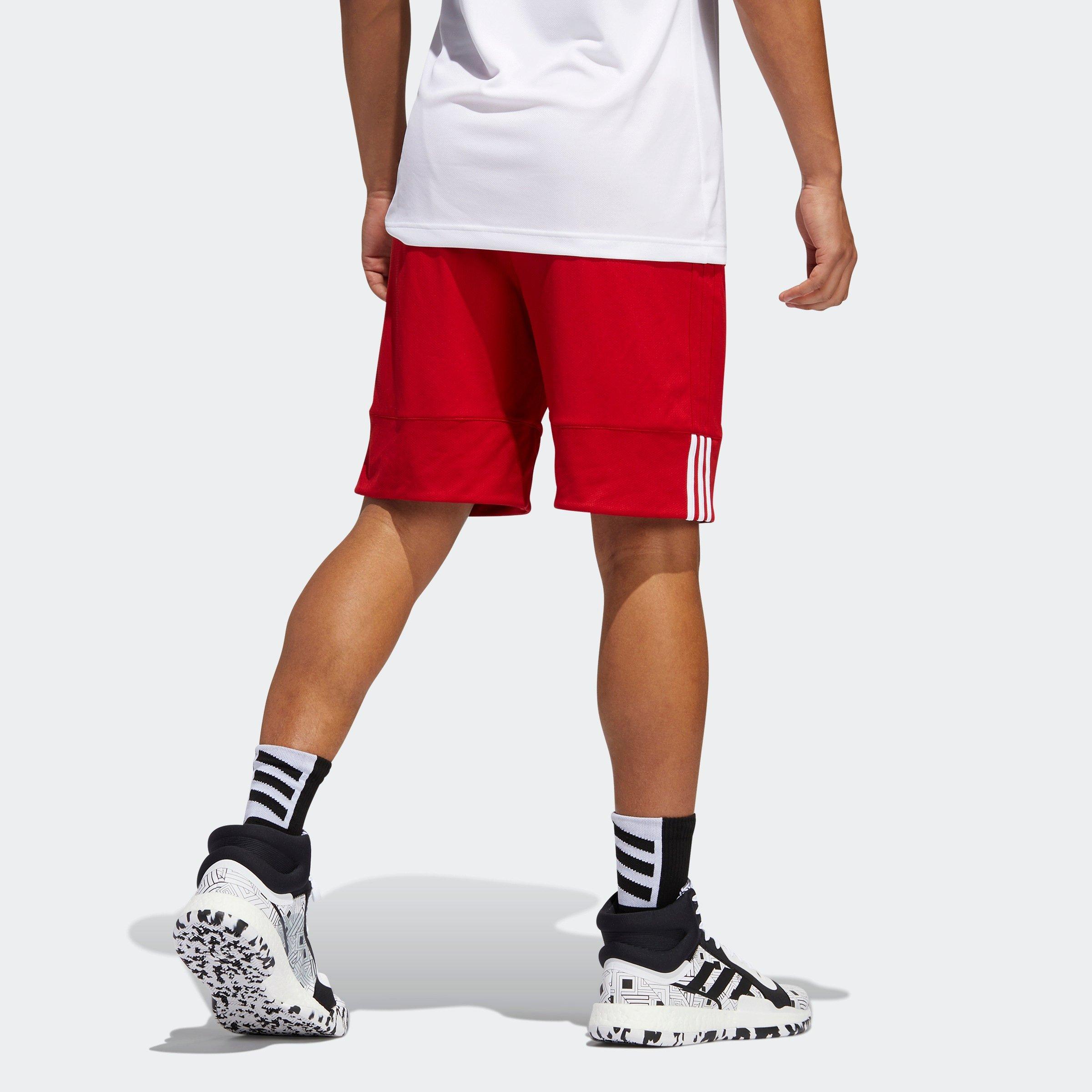 Rood/Wit - adidas - Mens 3G Spped Reversible Shorts - 3