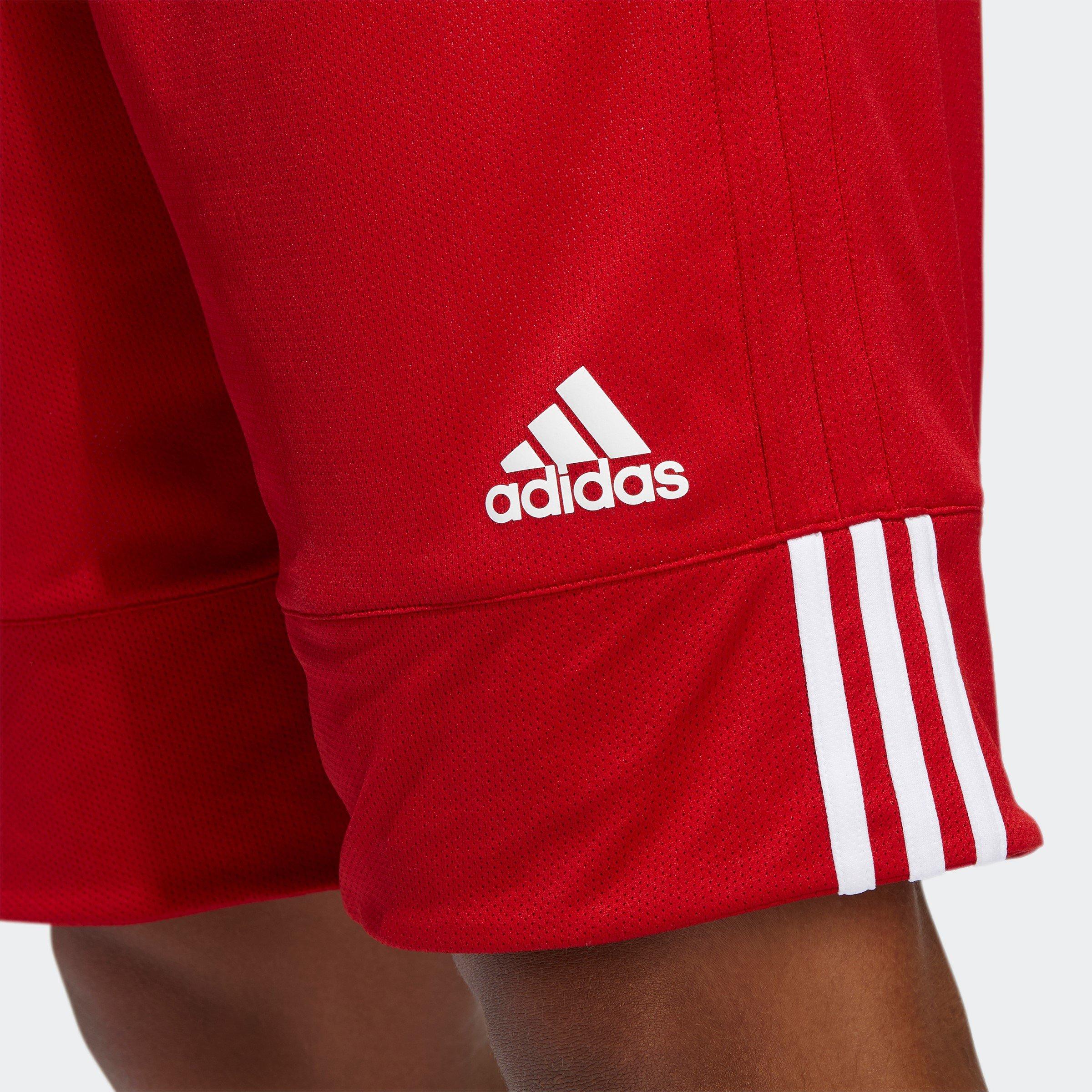Rood/Wit - adidas - Mens 3G Spped Reversible Shorts - 4