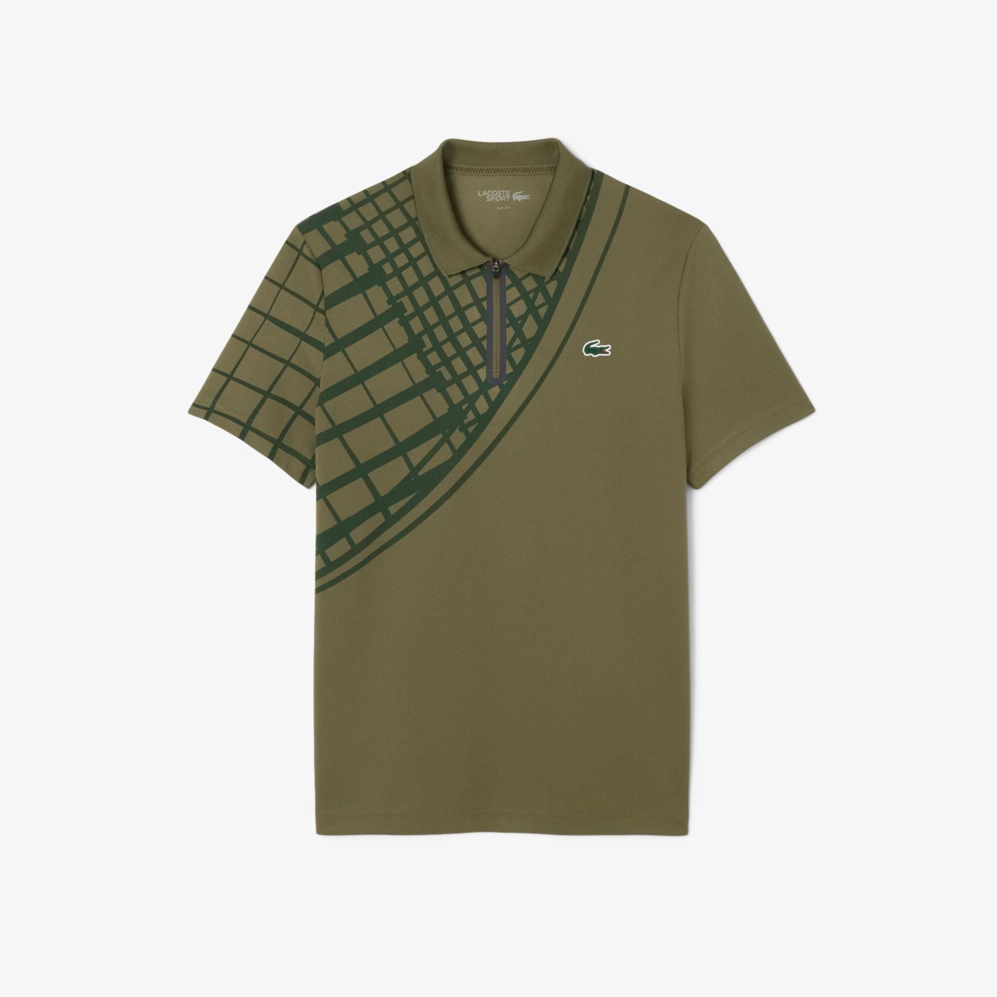 Green E9F - Lacoste - Men's US Open Short-Sleeve Performance Polo Shirt - 1