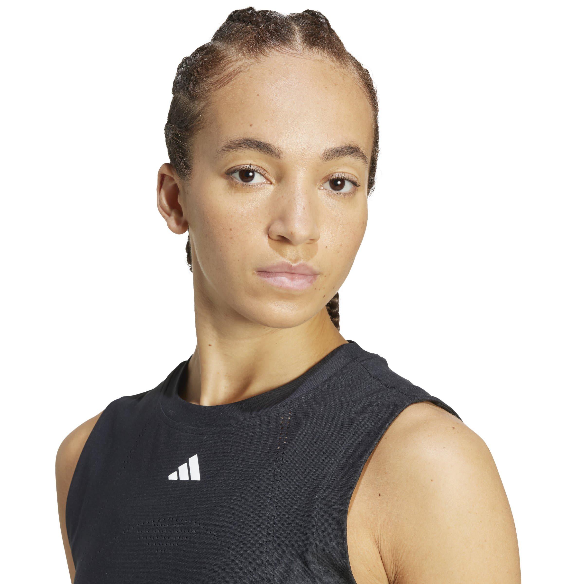 Zwart - adidas - Roland Garros Match Vest Womens - 5