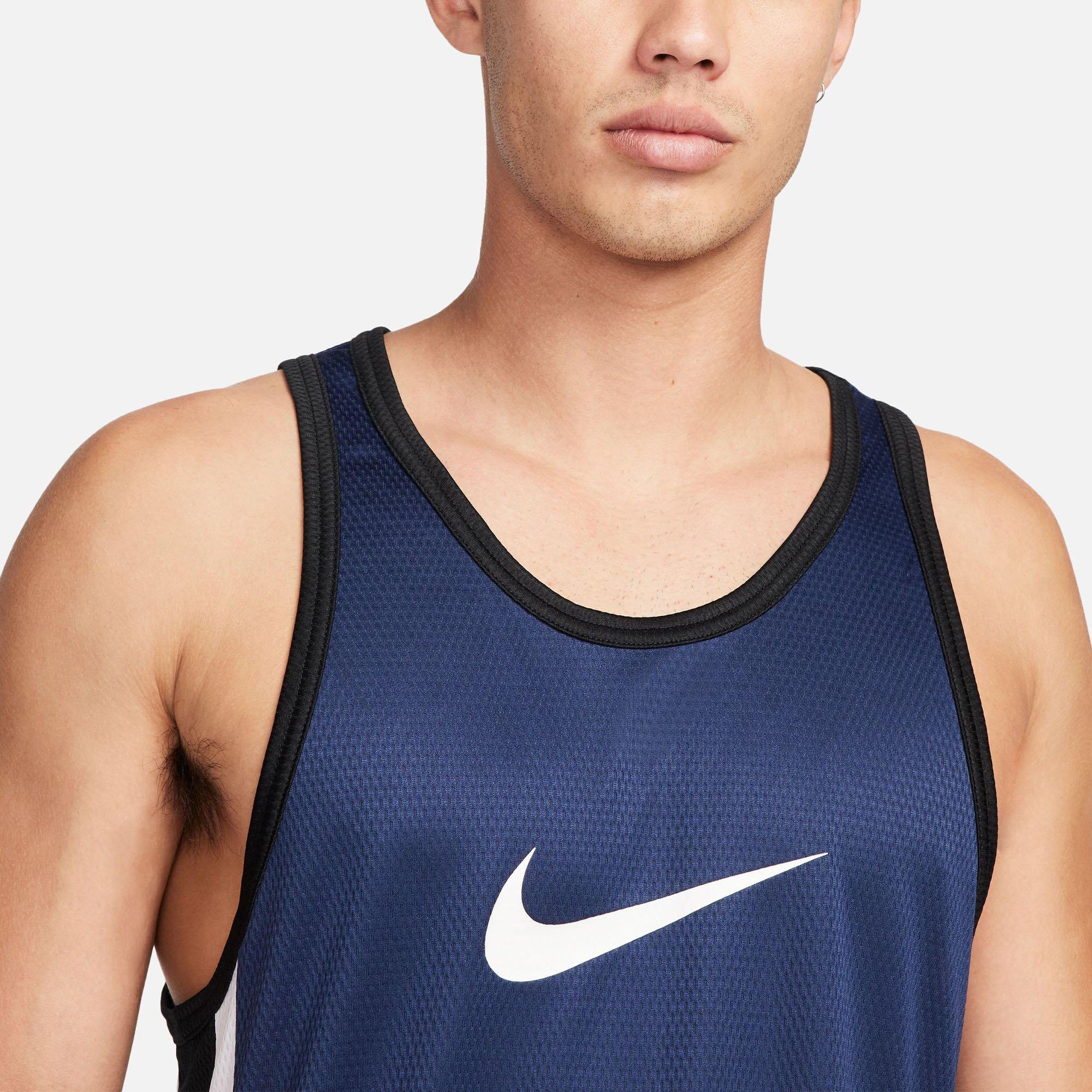 Mid Navy/White - Nike - Dri FIT Icon Mens Basketball Jersey - 3