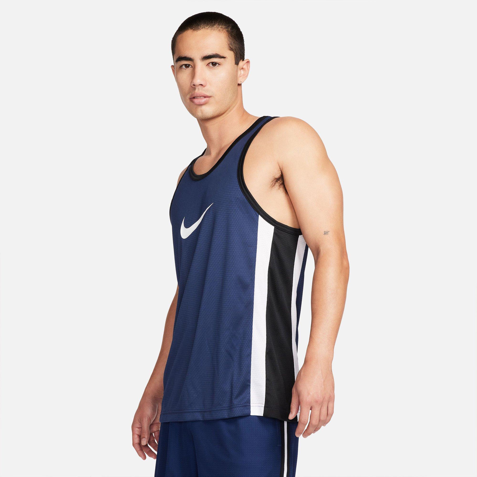 Mid Navy/White - Nike - Dri FIT Icon Mens Basketball Jersey - 4