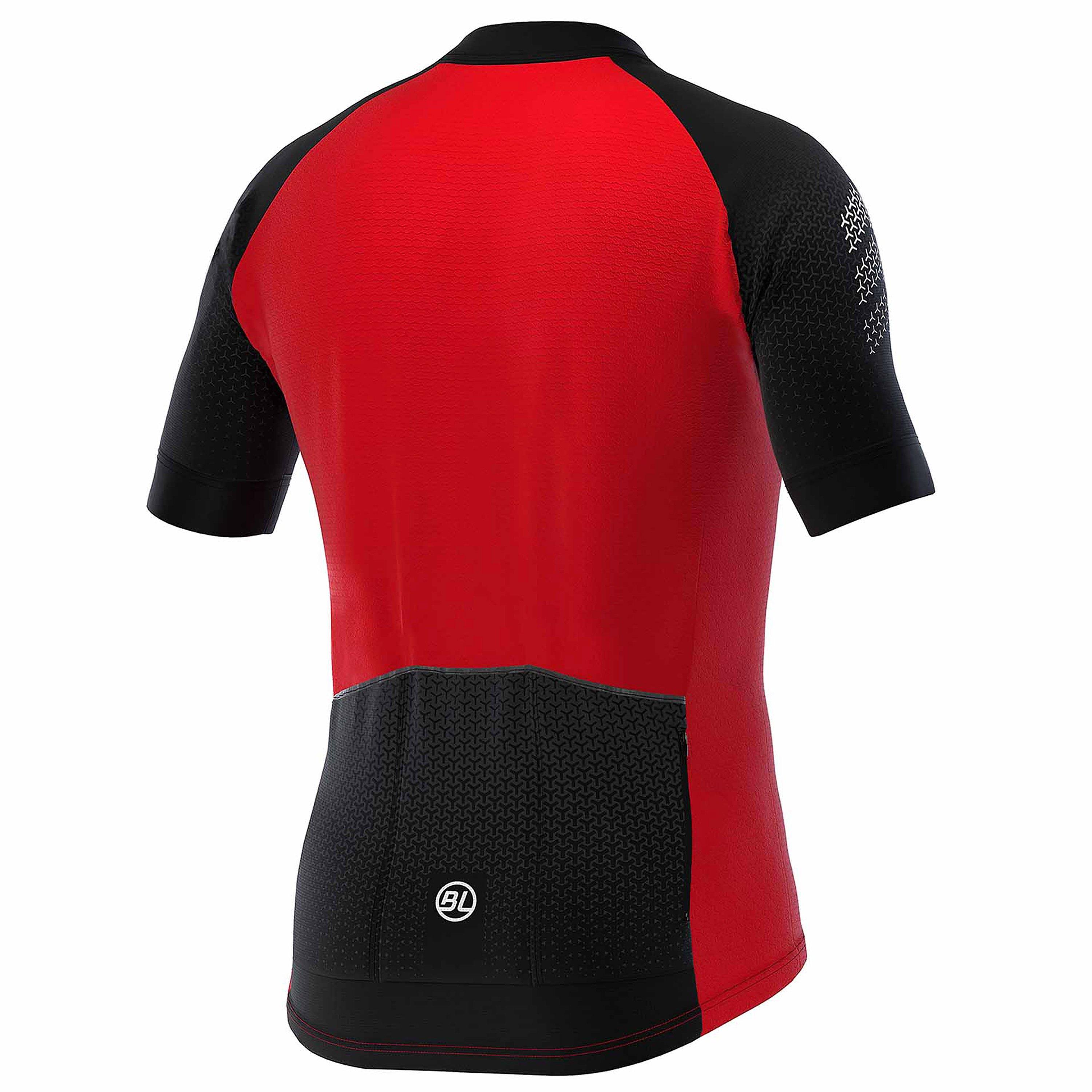 Red - Bicycle Line - Men's Biella UPF 30+ Short Sleeve Cycling Jersey - 2