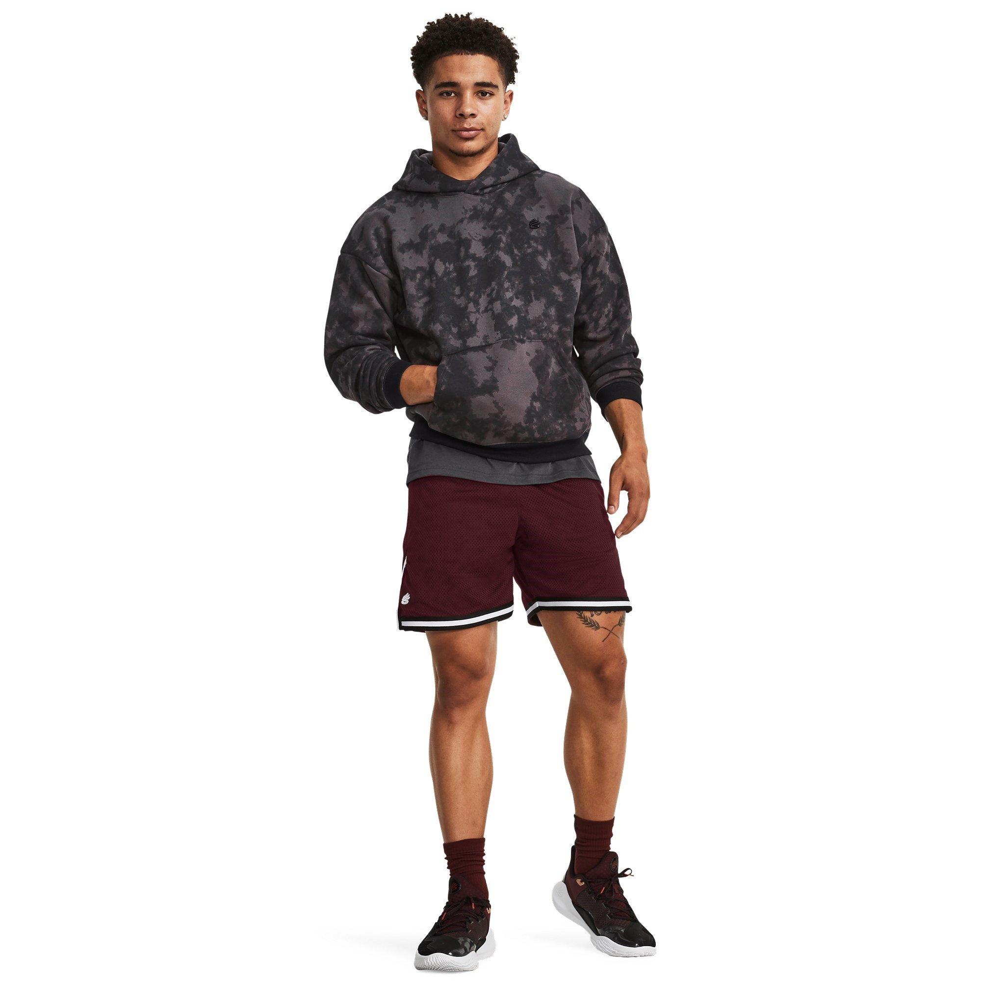 Jet Grey/Maroon - Under Armour - Men's Curry Acid Performance Hoodie - 4