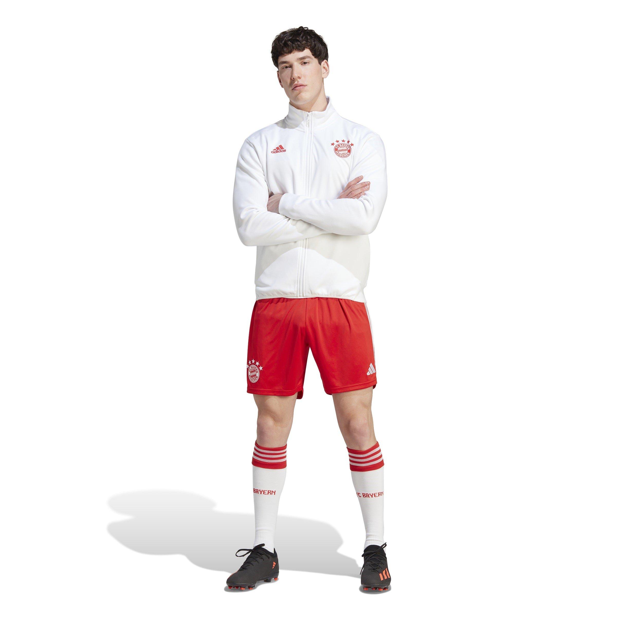 White - adidas - Bayern Munich Anthem Jacket Tracksuit 2022 2023 Top Mens - 11