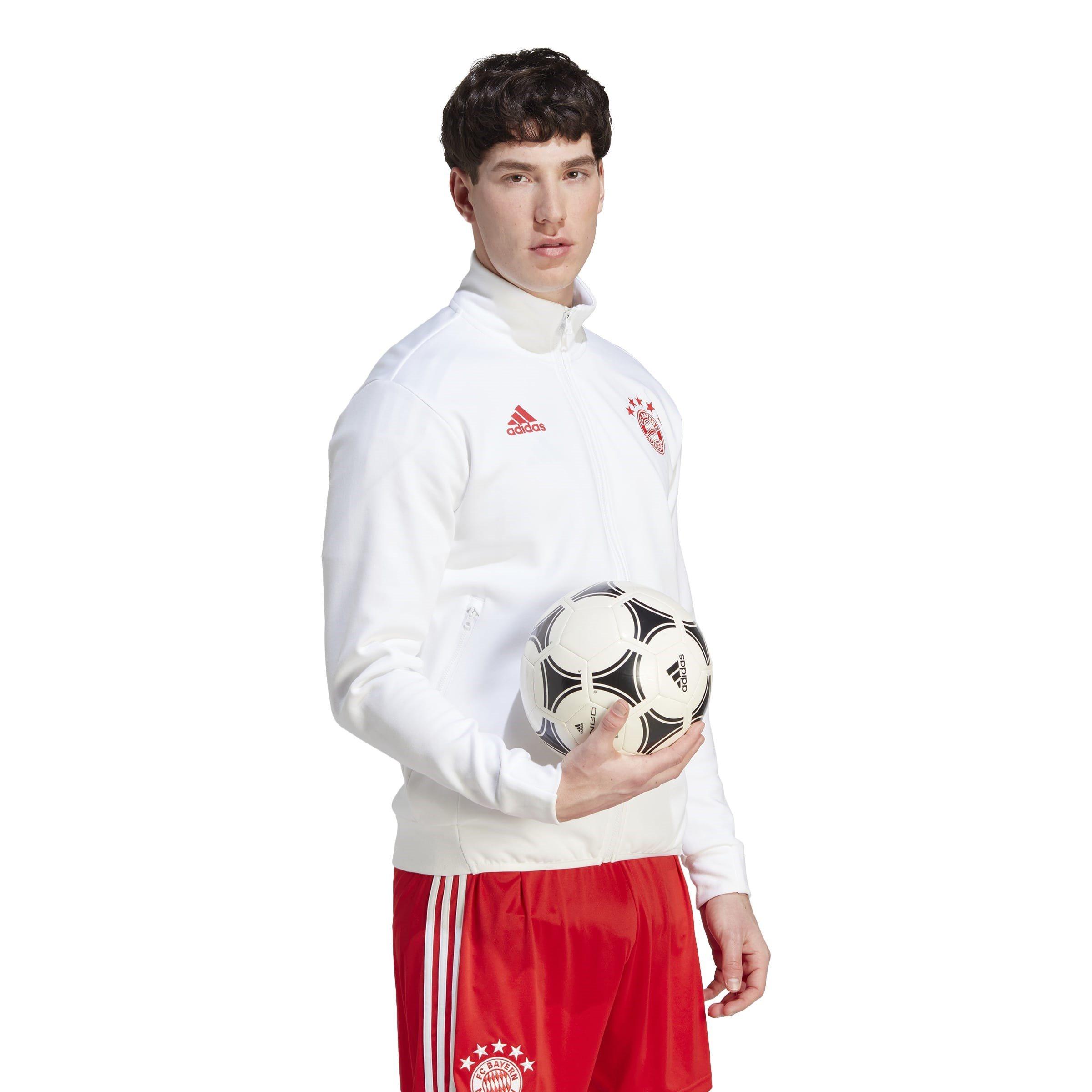 White - adidas - Bayern Munich Anthem Jacket Tracksuit 2022 2023 Top Mens - 6