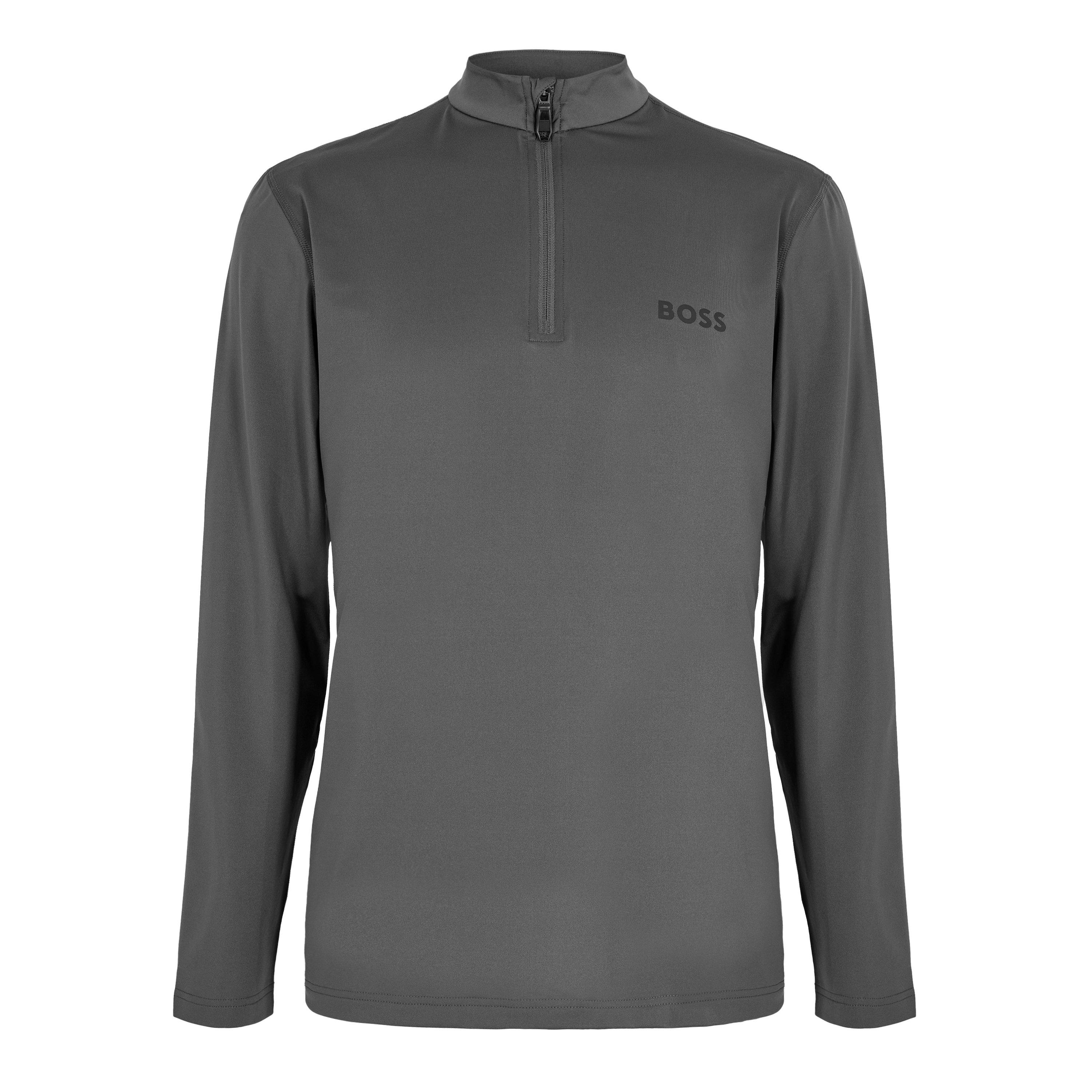 Boss Men's Green 1/4 Zip Performance Tracksuit Top - Grey - XL