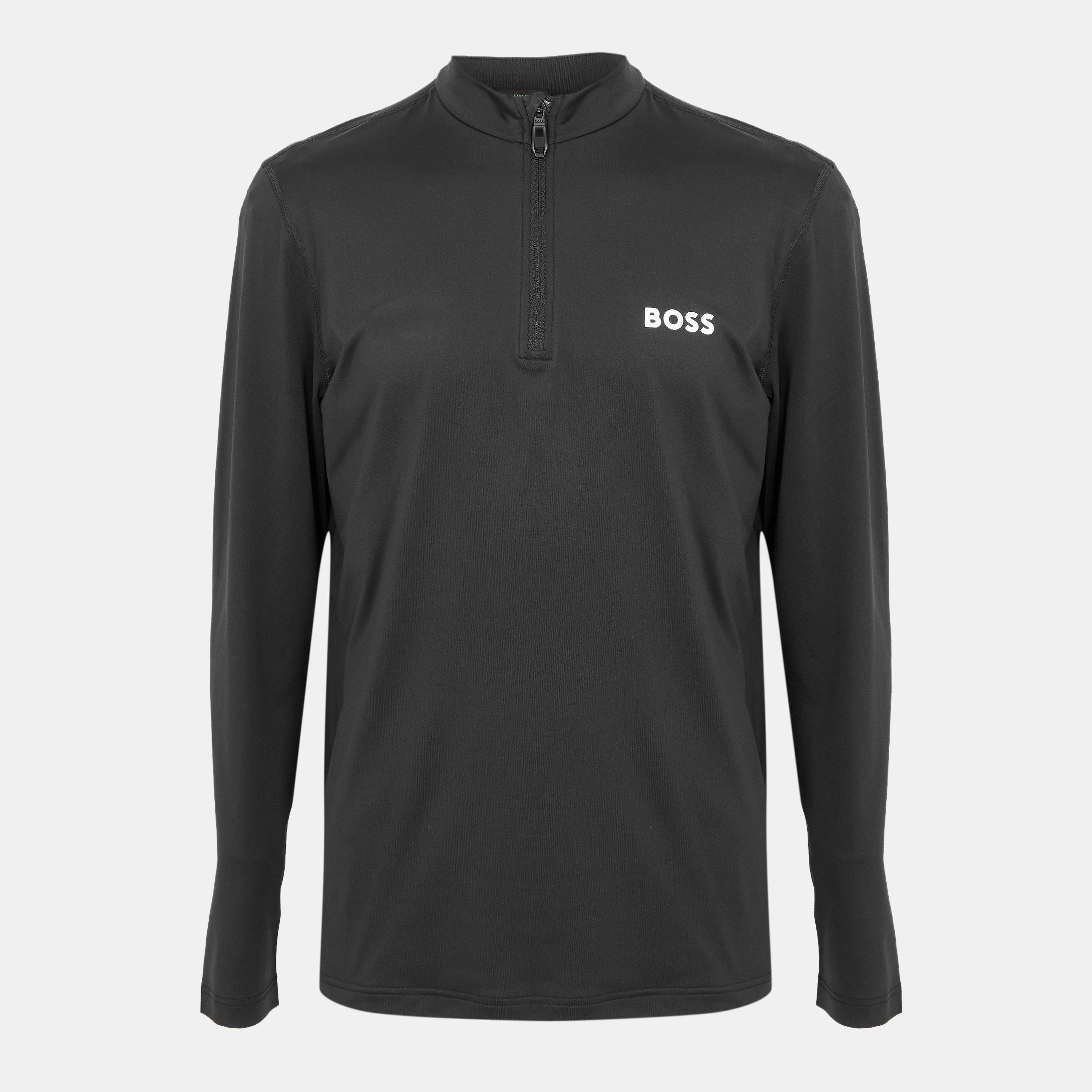 Boss Men's Green 1/4 Zip Performance Tracksuit Top | FRASERS