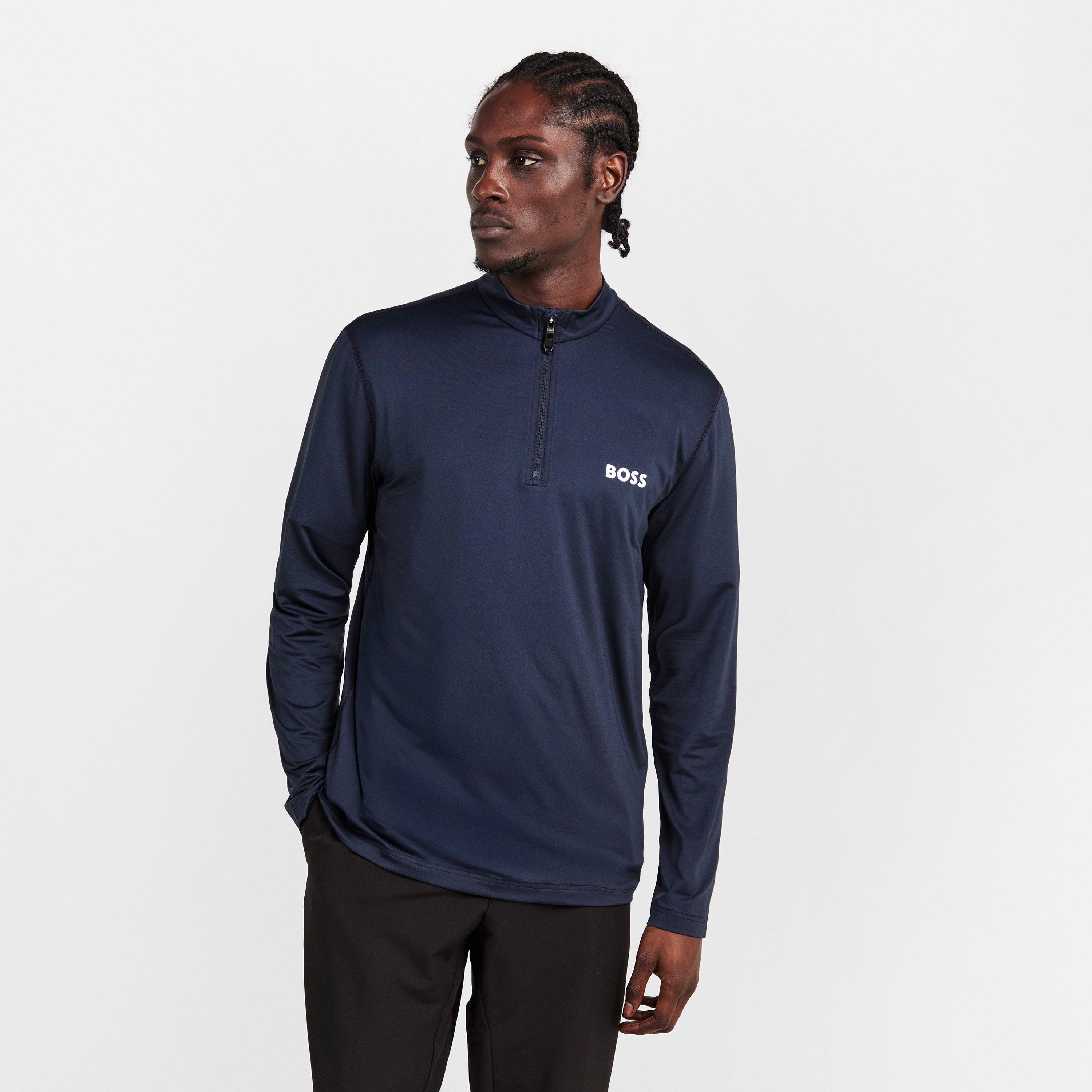 ウェア BIG BOSS Boss Men's Green 1/4 Zip Performance Tracksuit Top | Flannels