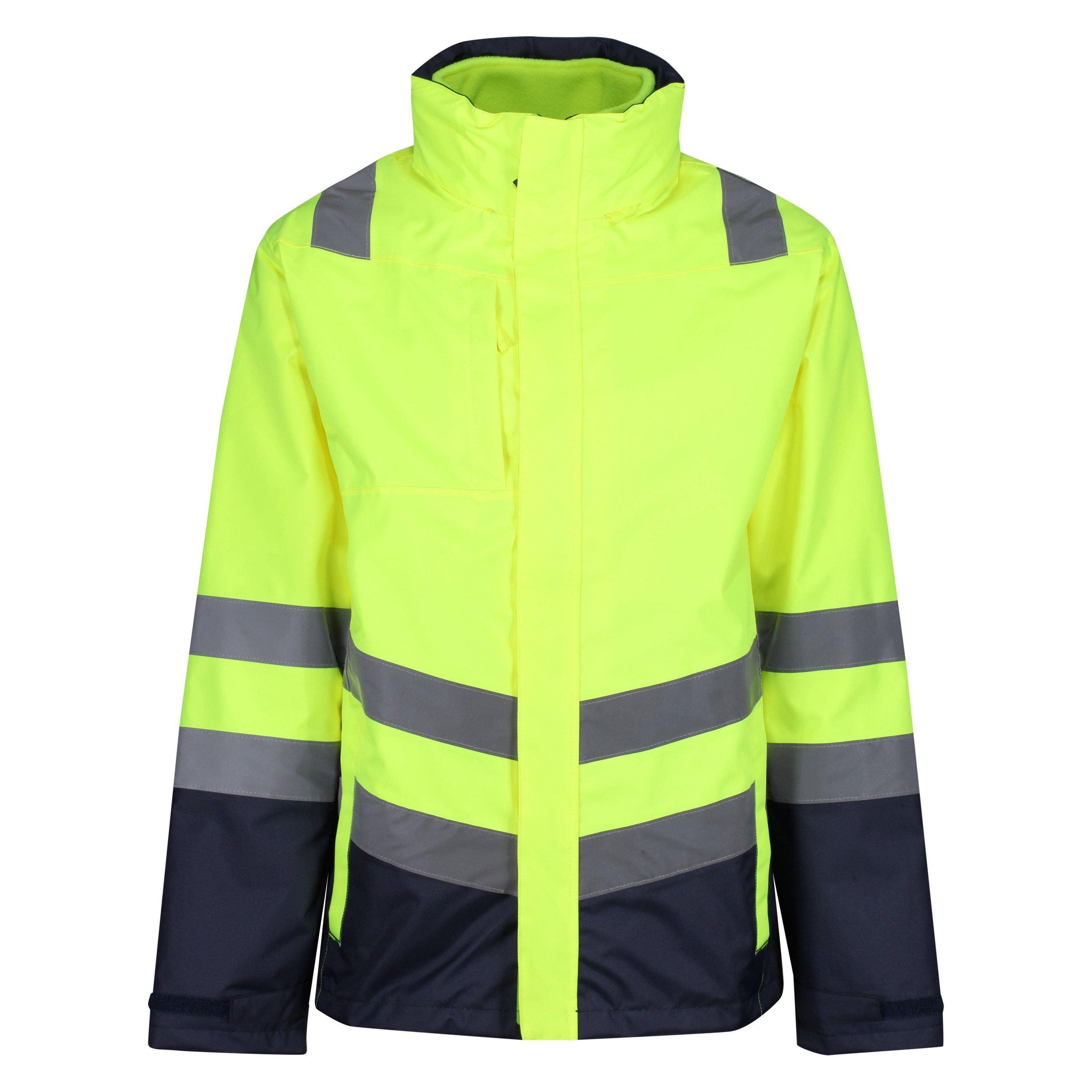 Geel/Marineblauw - Regatta - 3-in-1 Hi-Vis Jacket - 3