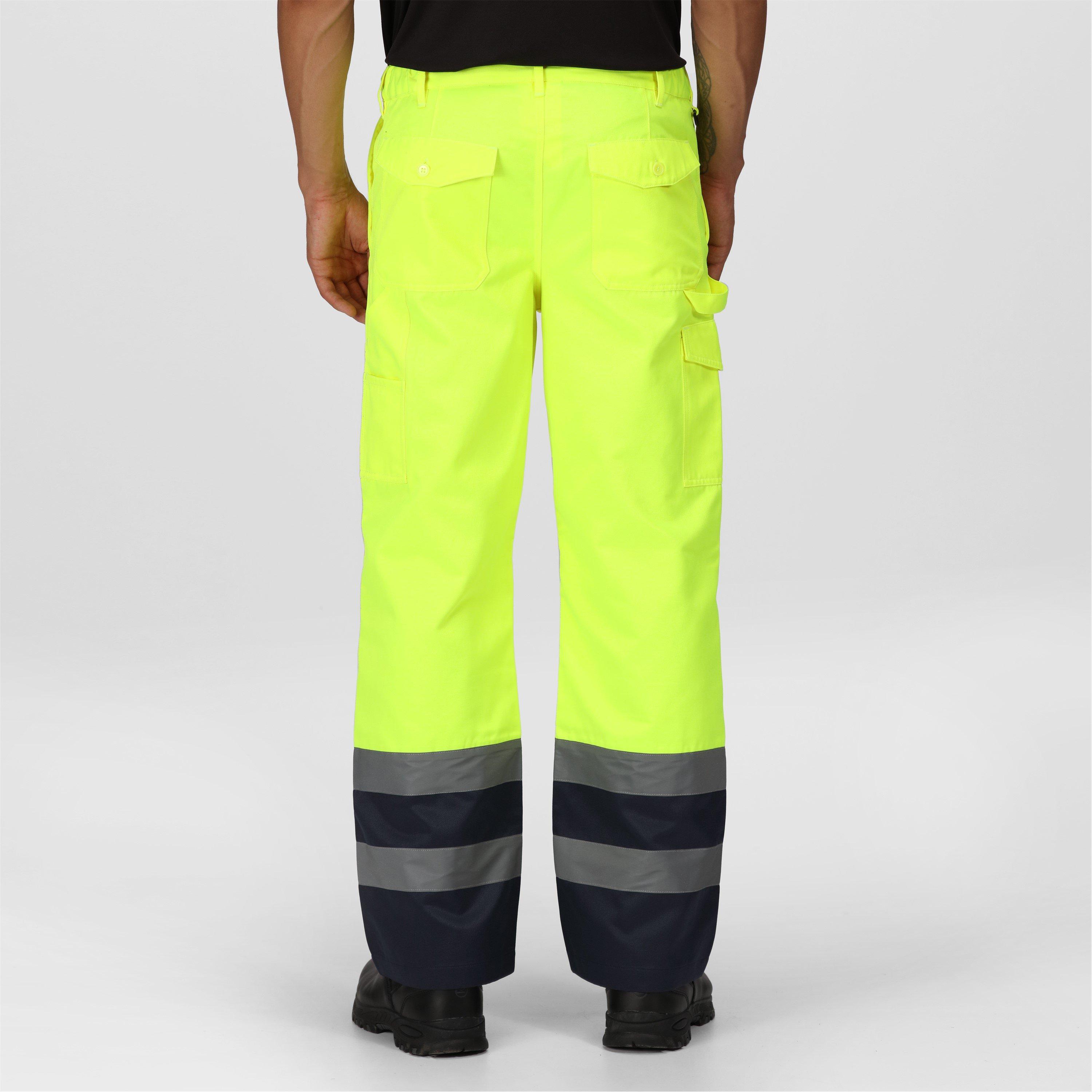 Geel/Marineblauw - Regatta - Workwear Work Trouser - 3