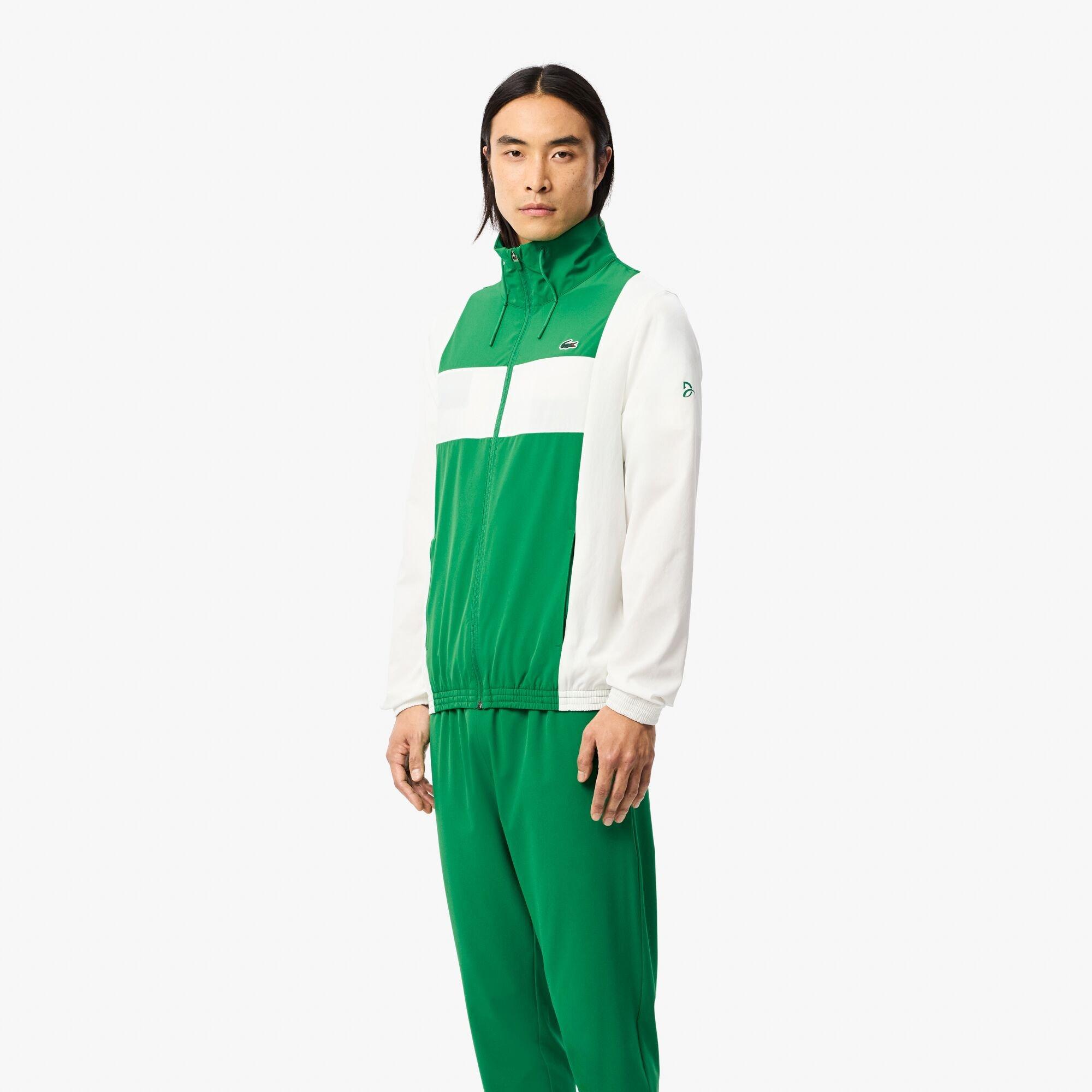 White/Green - Lacoste - Performance Tracksuit - 4