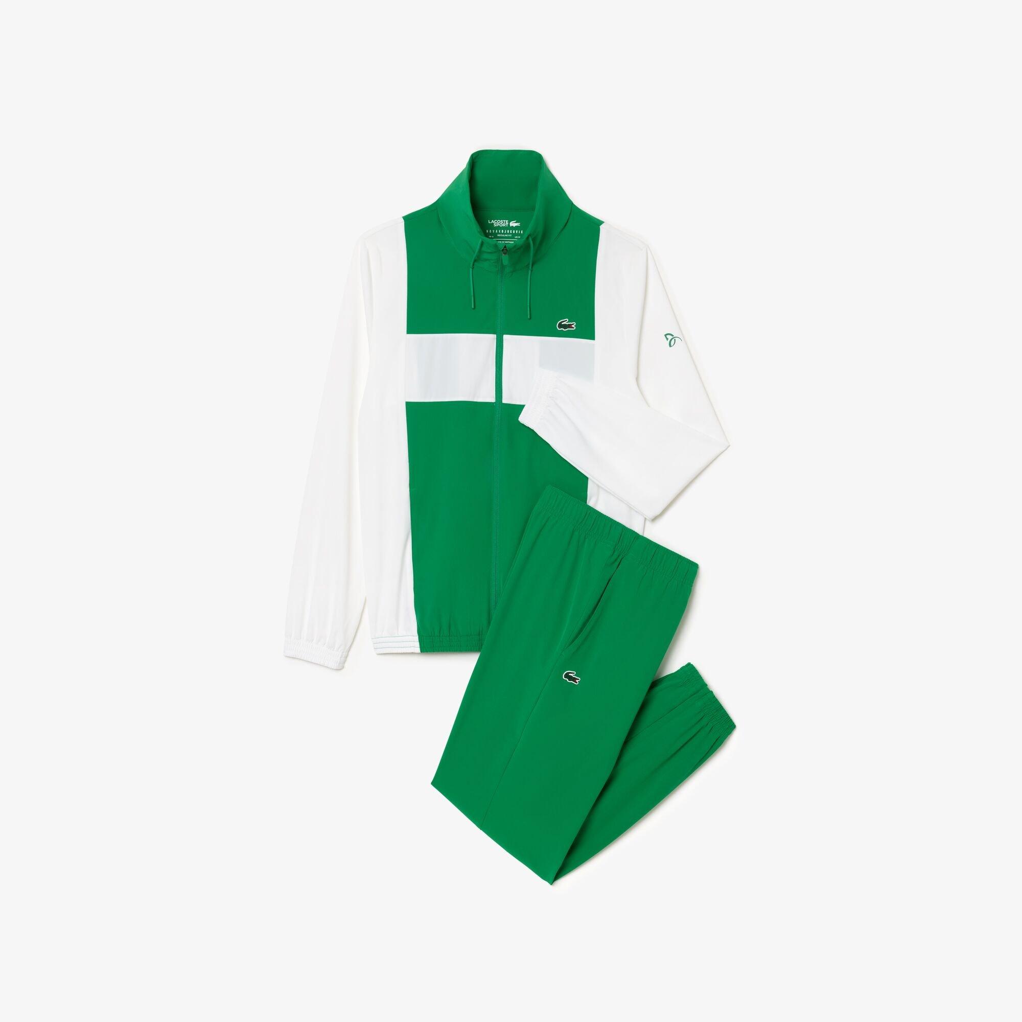White/Green - Lacoste - Performance Tracksuit - 5