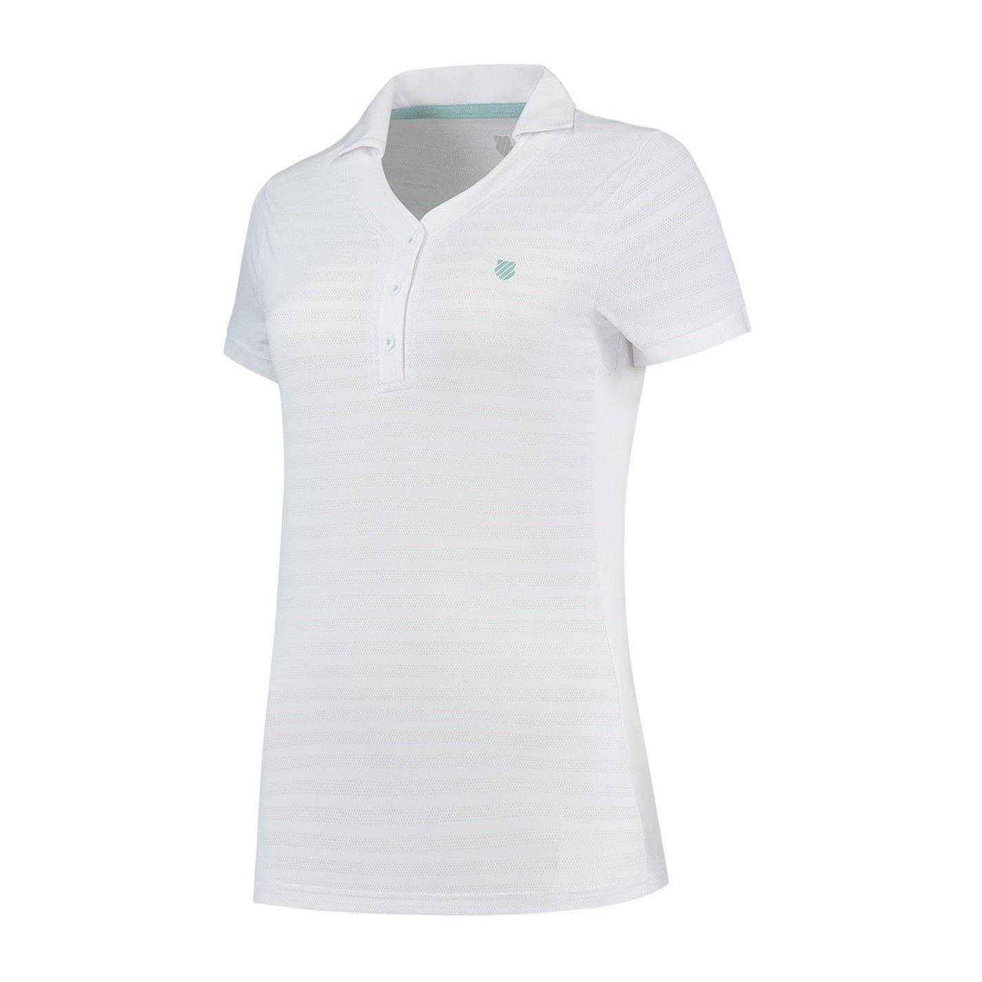 White - K Swiss - Women's Short-Sleeve Performance Polo Shirt - 1