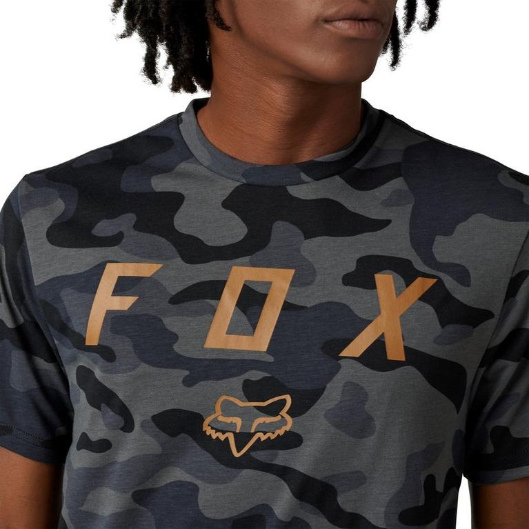 Camo noir - Fox - short-sleeved T-shirt with print detail at the top left - 3
