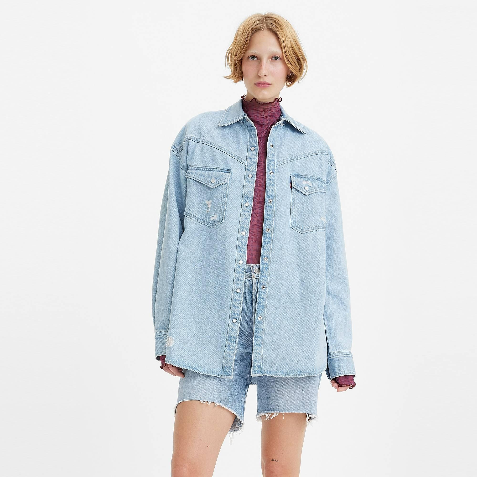 Levis Women's Dorsey Xl Western Shirt - No Problem 2 - 6 (2XS)