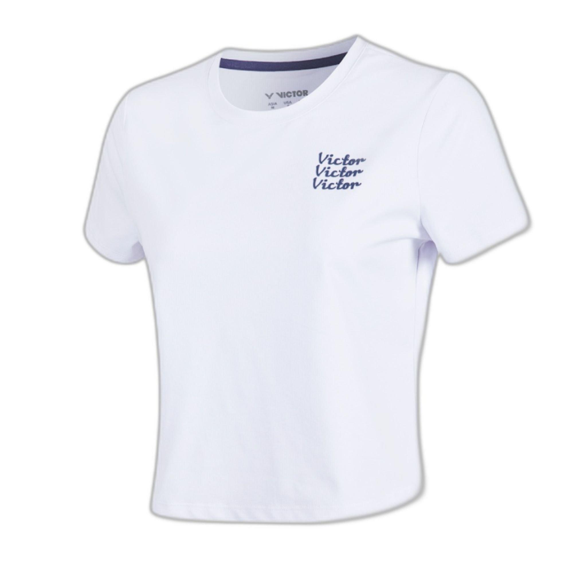 White - Victor - Women's Short Sleeve Performance Cropped T-Shirt - 1