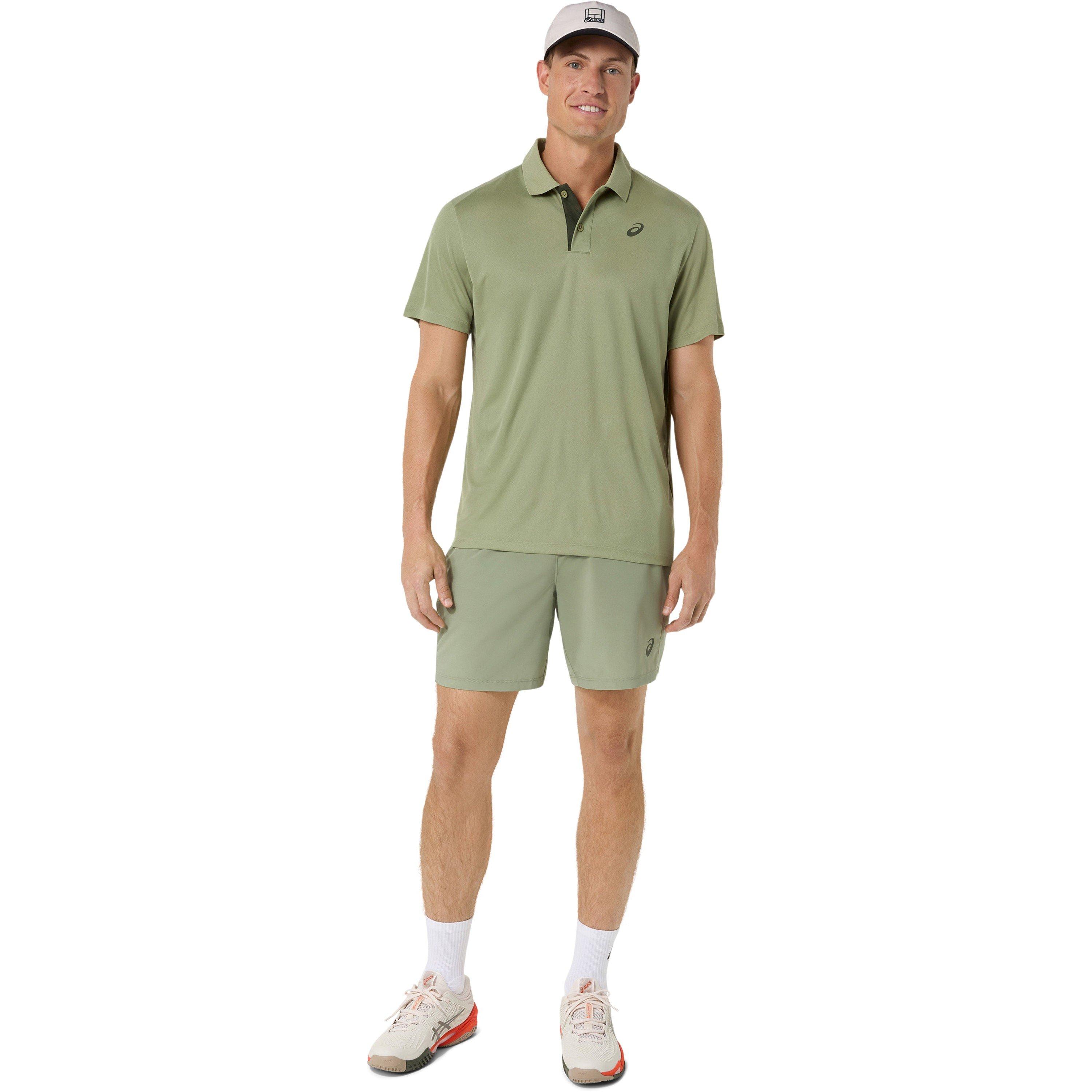 Khaki Green - Asics - Men's Court Short Sleeve Polo Shirt - 3