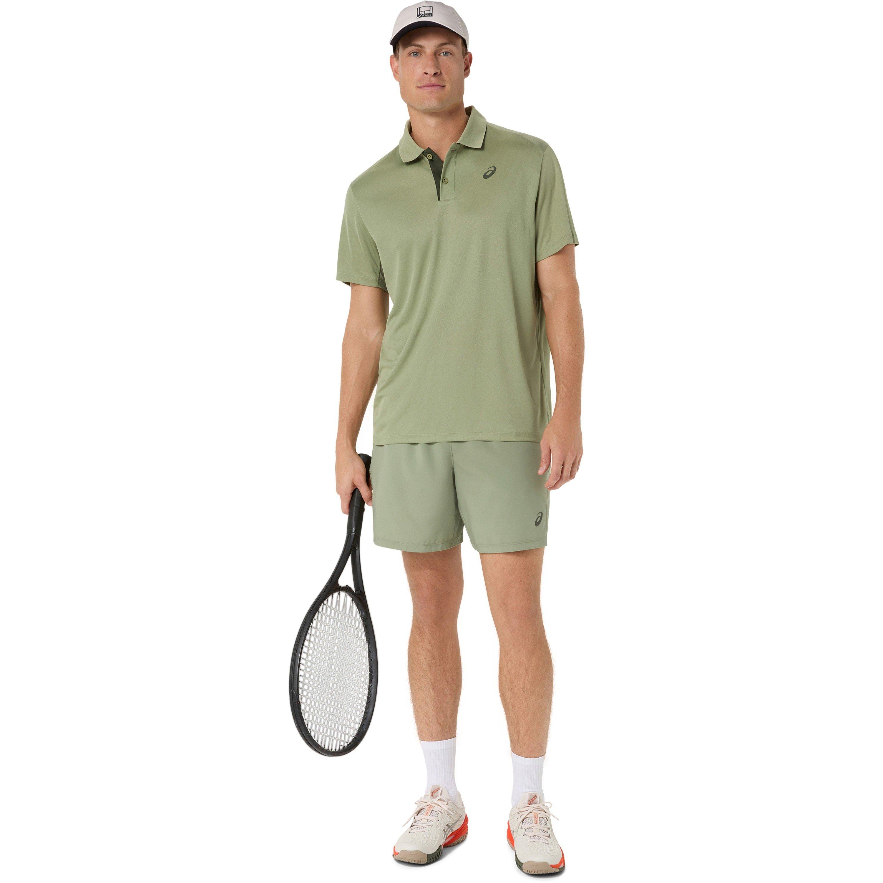 Khaki Green - Asics - Men's Court Short Sleeve Polo Shirt - 5