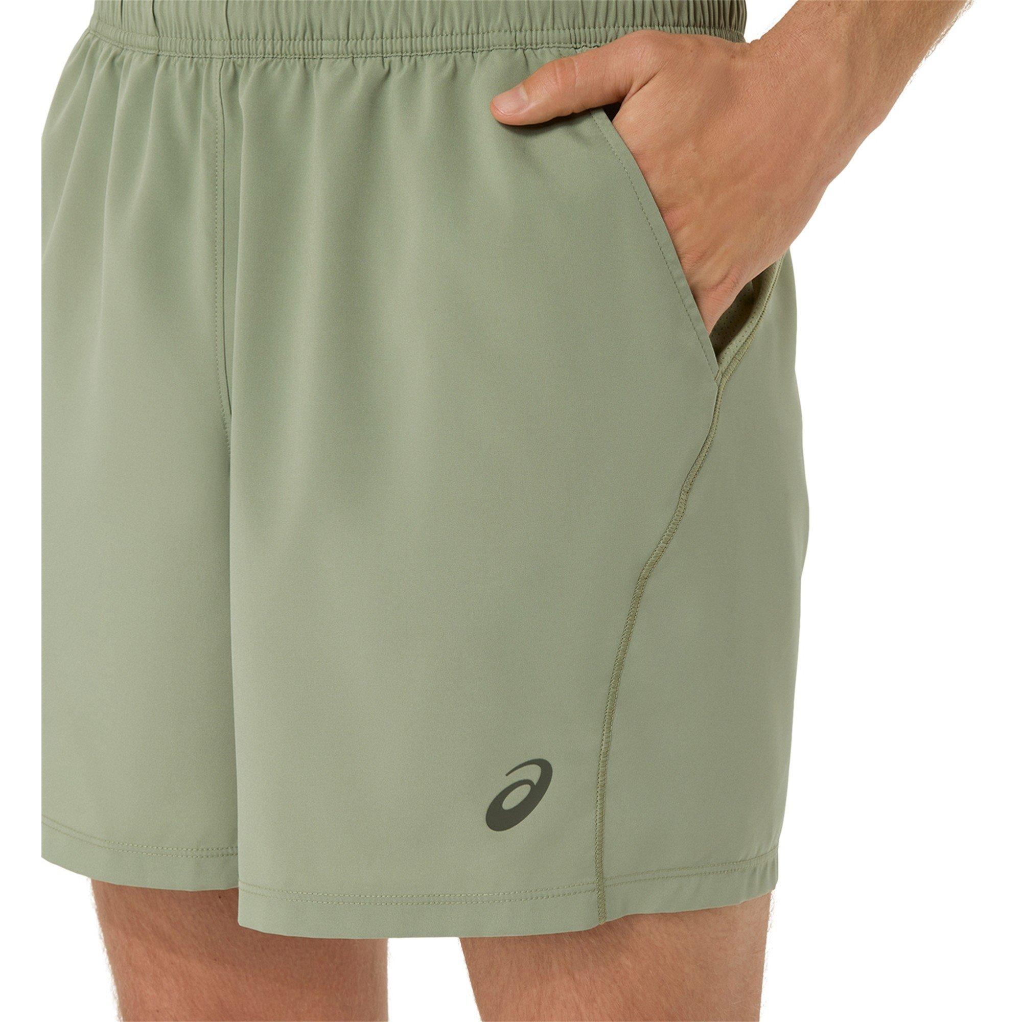 Khaki Green - Asics - Men's Court 7in Tennis Shorts - 4