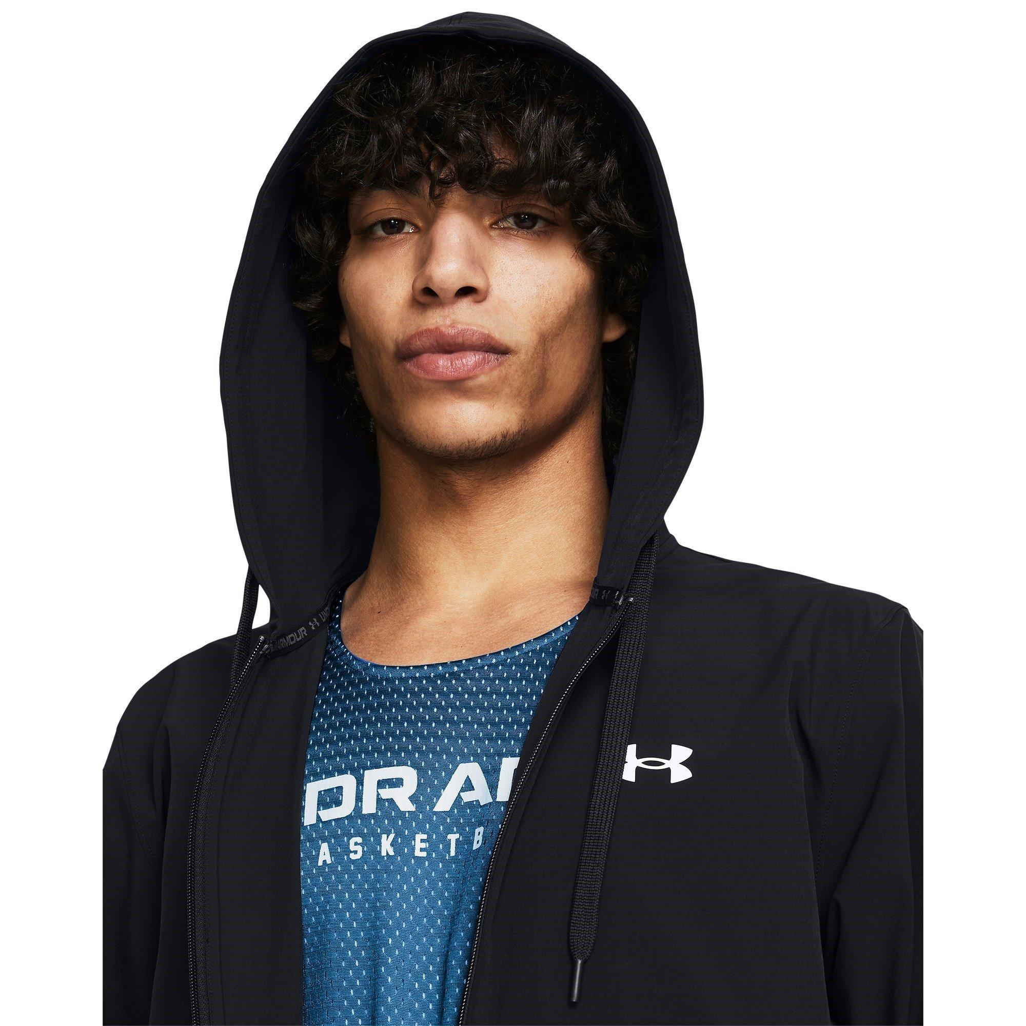 Black - Under Armour - Baseline Woven Performance Hoodie - 5