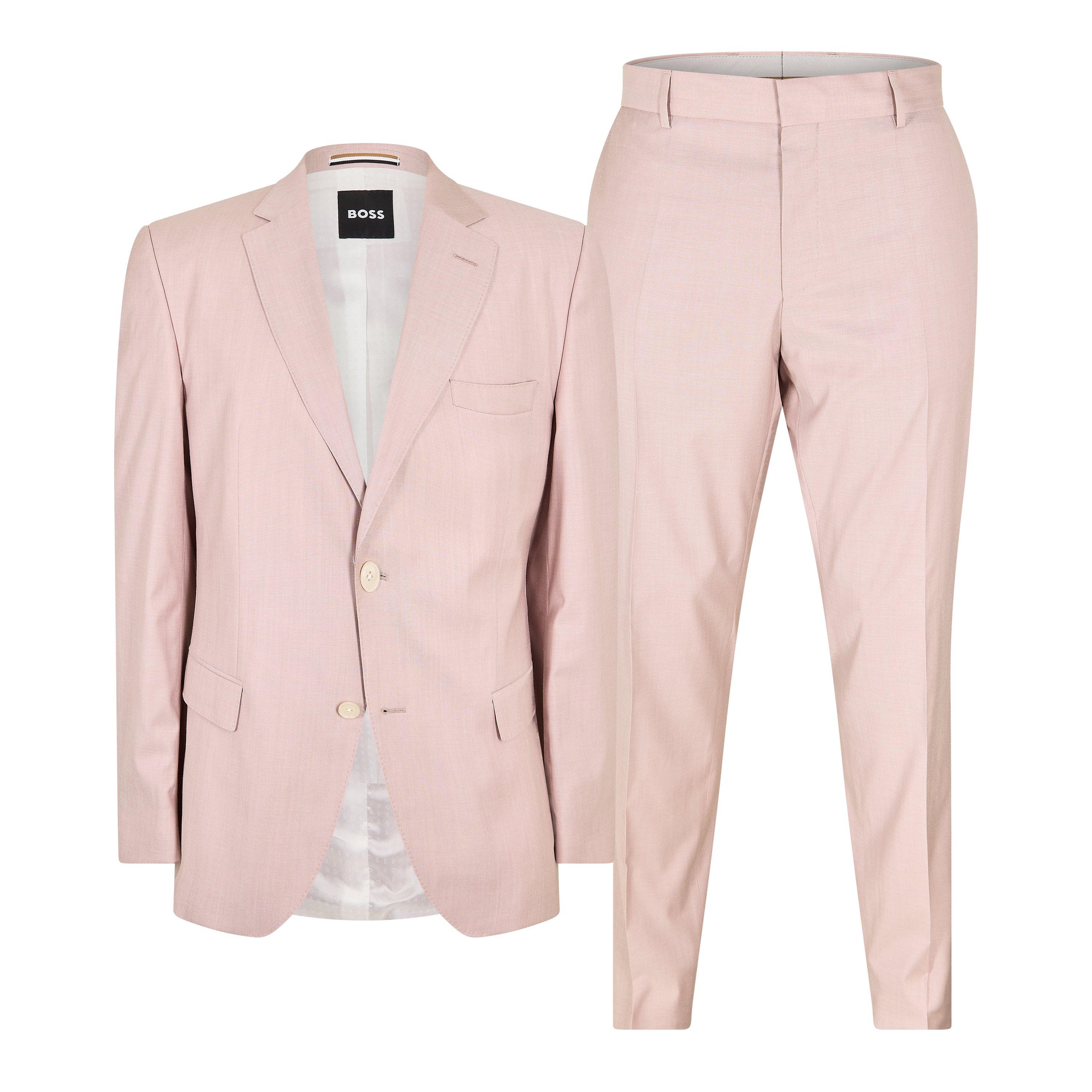 Boss Men's H-Huge 3-Piece Suit - Open Pink - 38 (48)