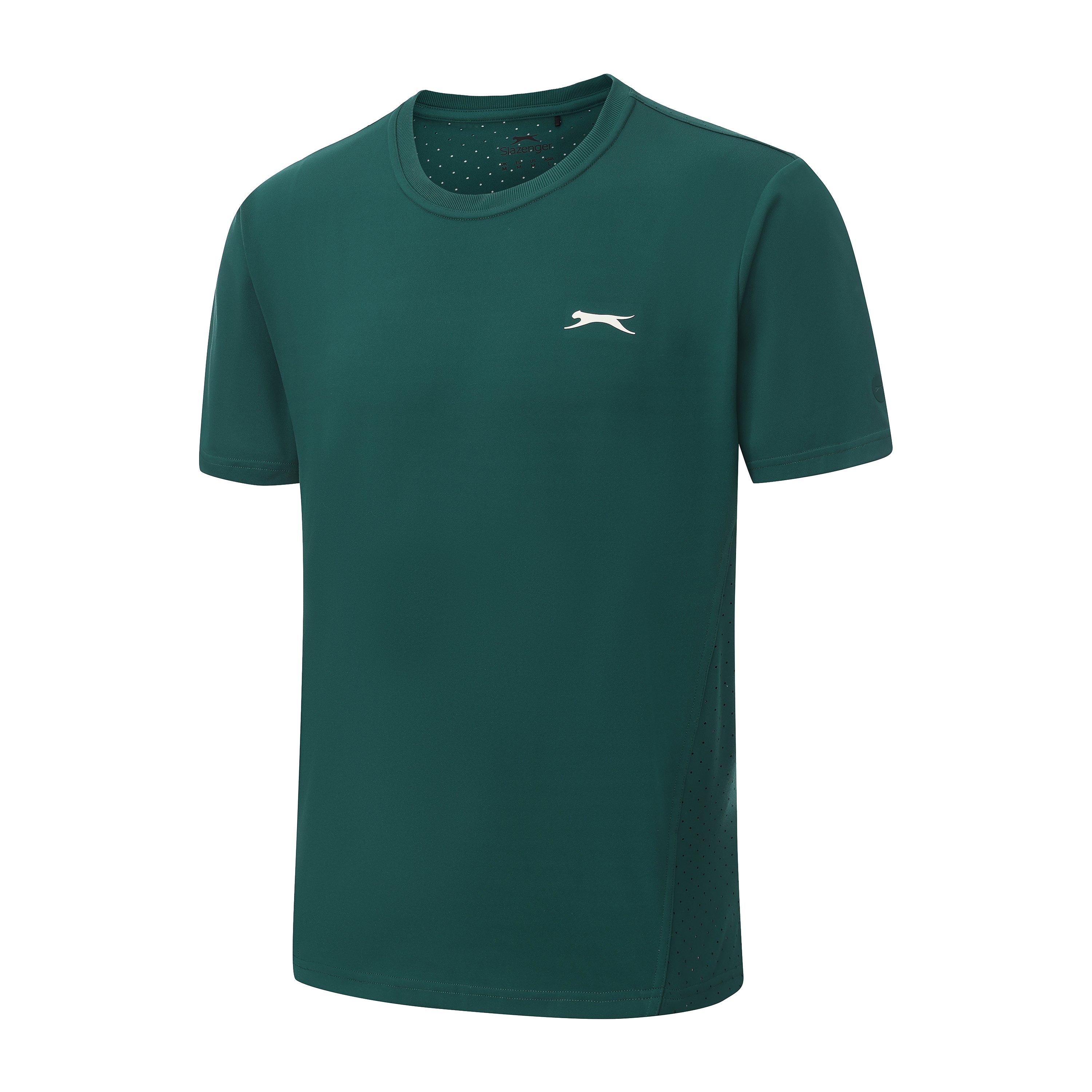 Green - Slazenger - Men's Perf Tennis Short Sleeve Performance T-Shirt - 2
