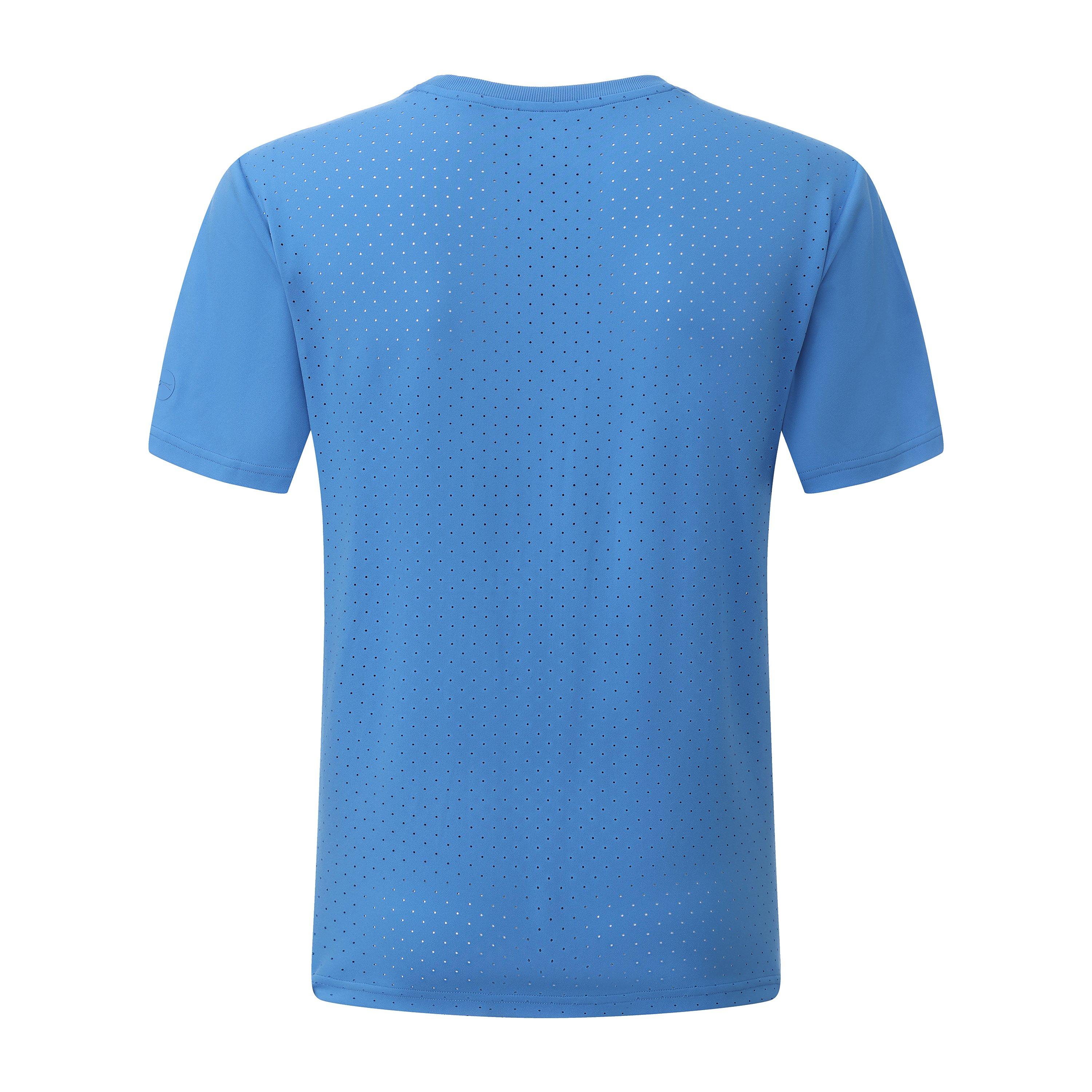 Blue - Slazenger - Men's Perf Tennis Short Sleeve Performance T-Shirt - 3