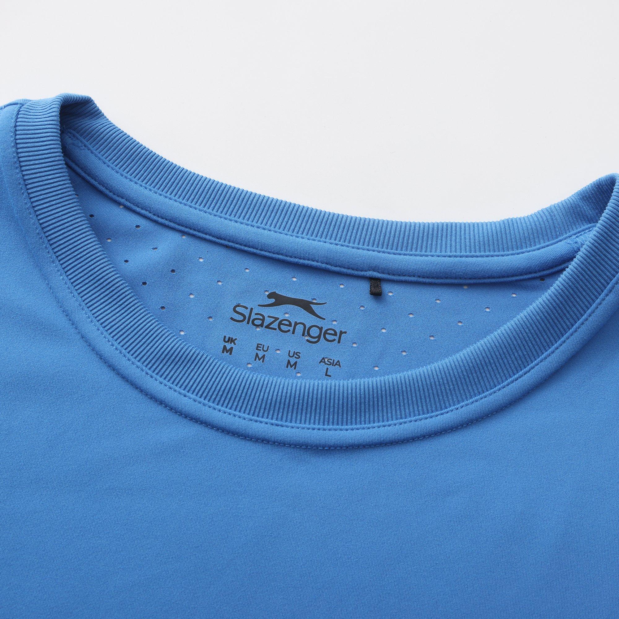 Blue - Slazenger - Men's Perf Tennis Short Sleeve Performance T-Shirt - 4