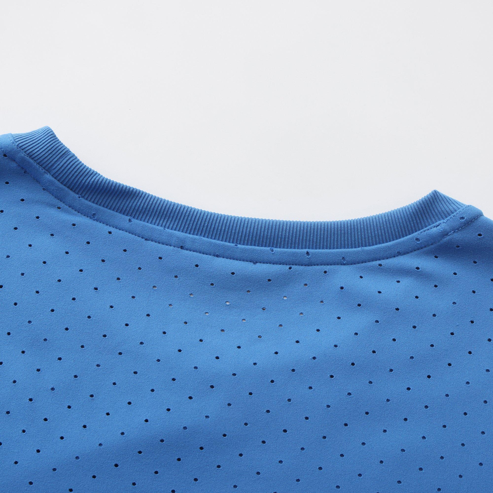 Blue - Slazenger - Men's Perf Tennis Short Sleeve Performance T-Shirt - 8
