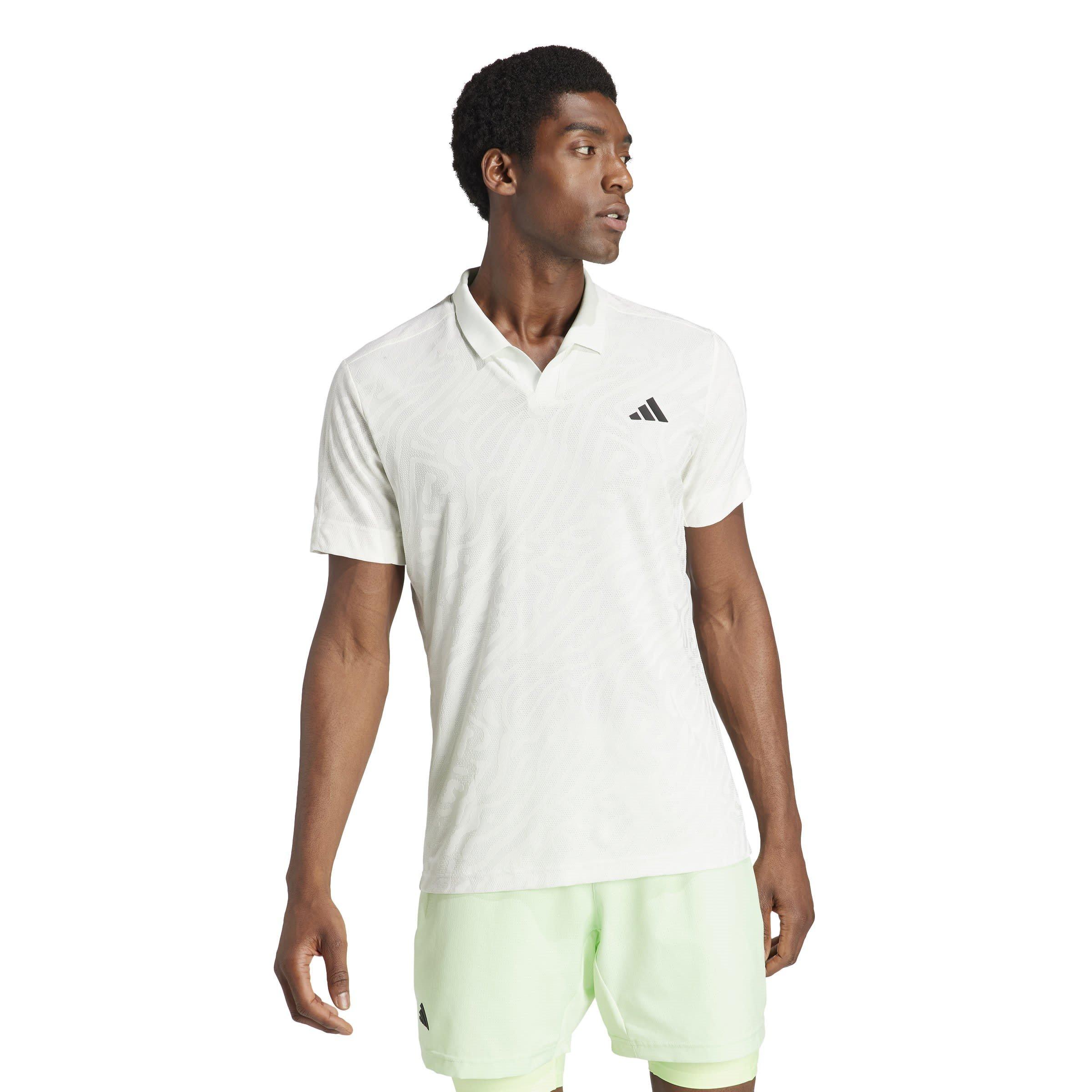 Owhite/Cryjad - adidas - Short-Sleeve Performance Polo Shirt - 2