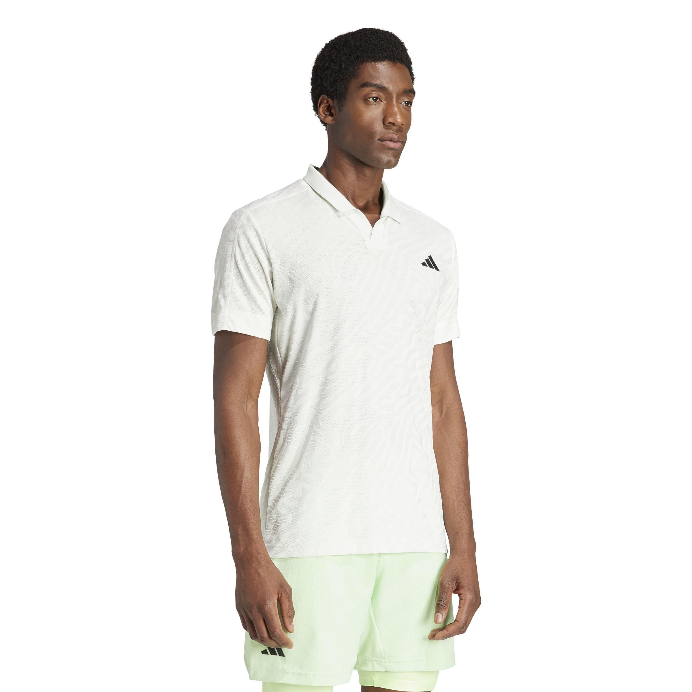 Owhite/Cryjad - adidas - Short-Sleeve Performance Polo Shirt - 4