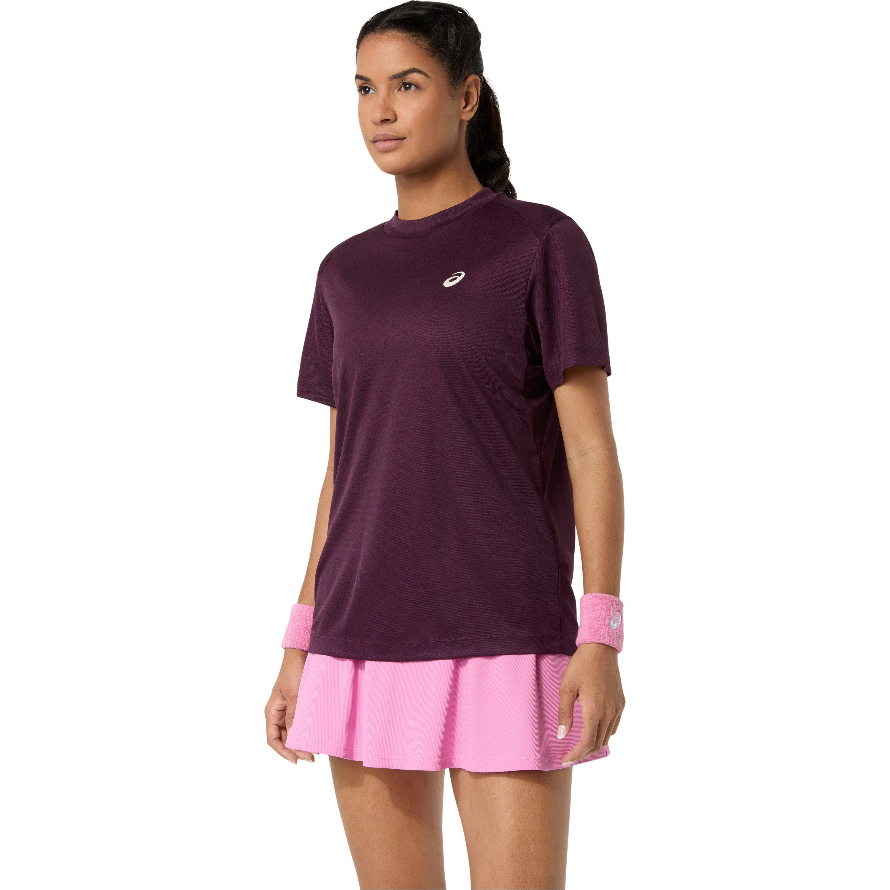 Dark Aubergine - Asics - Women's Court Short Sleeve T-Shirt - 1