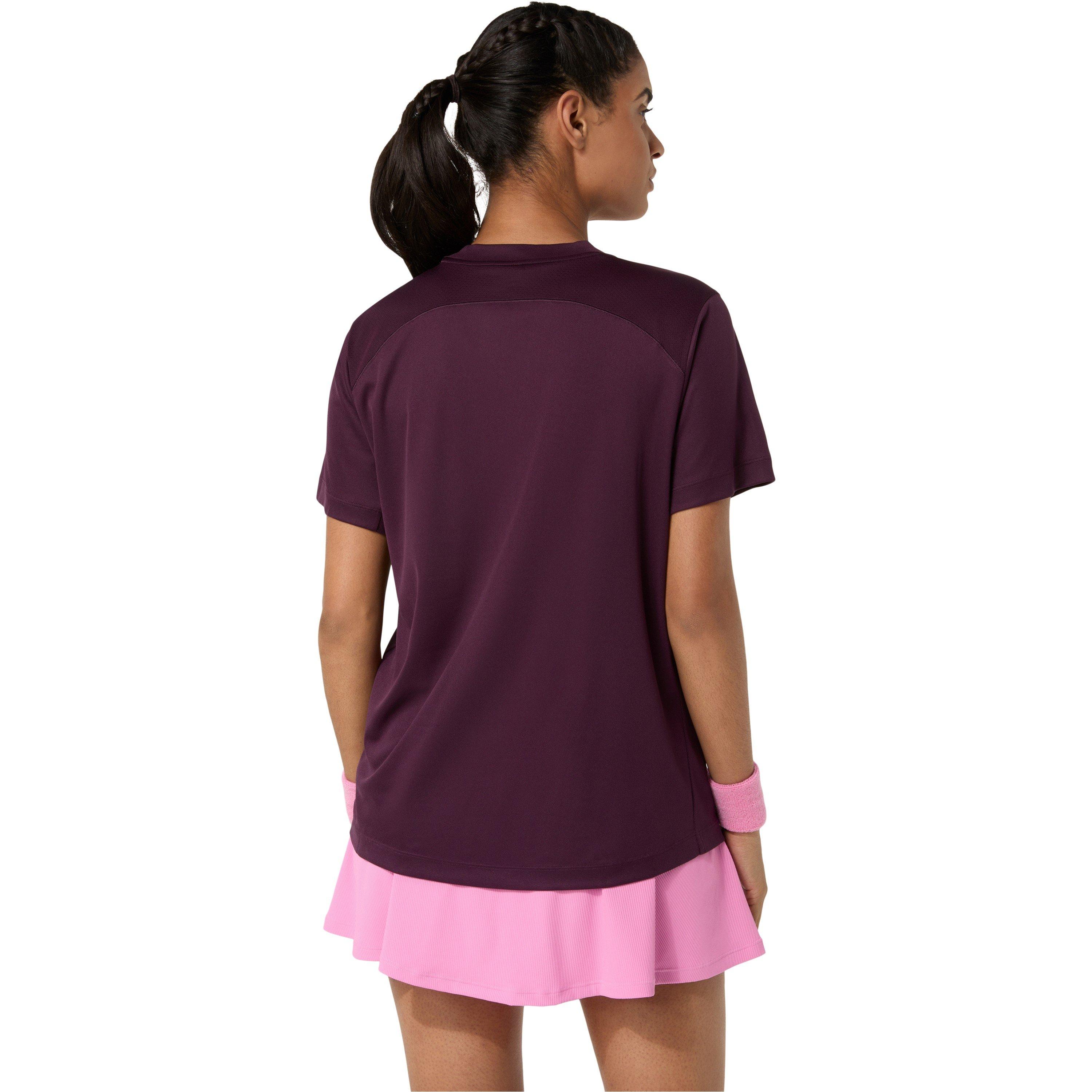 Dark Aubergine - Asics - Women's Court Short Sleeve T-Shirt - 2