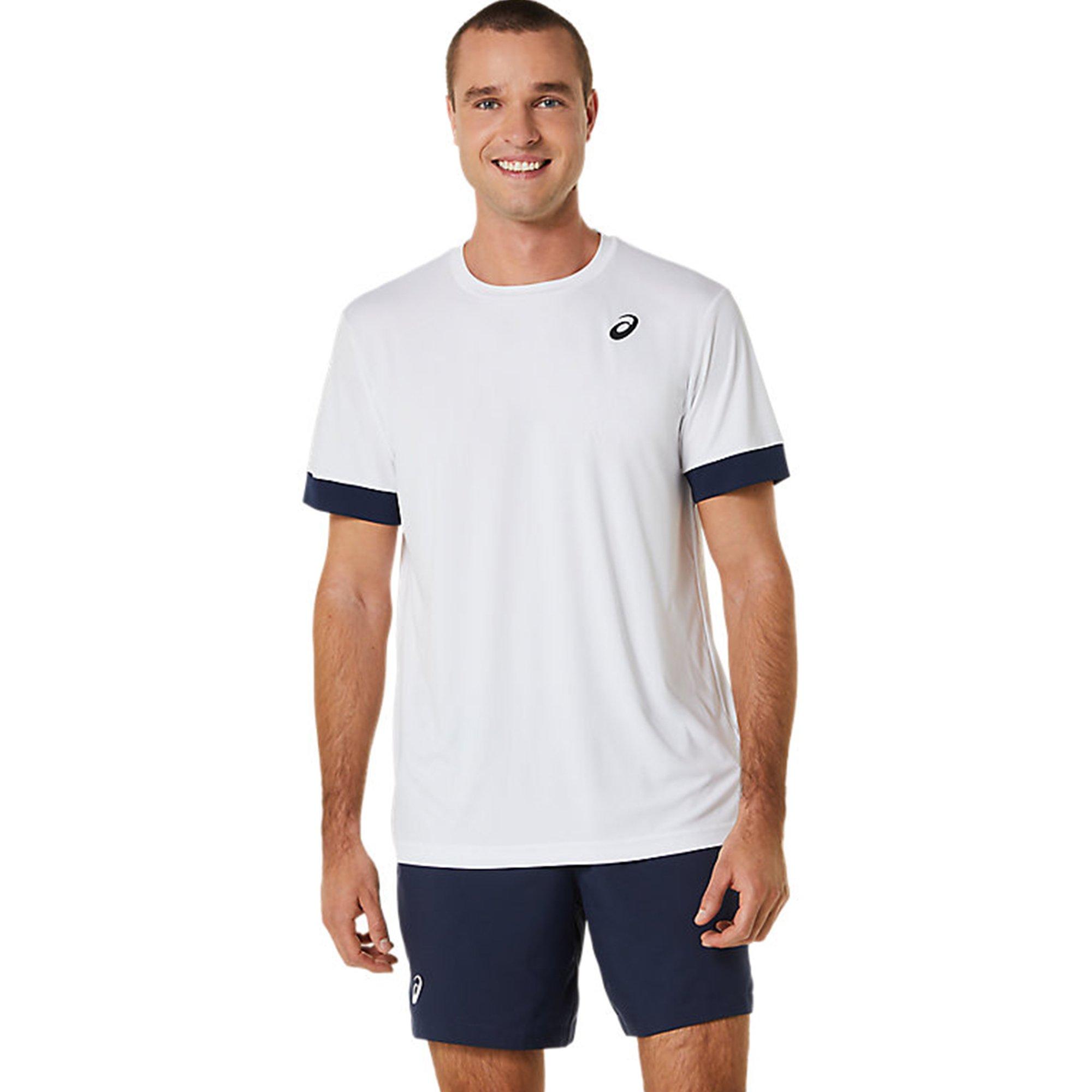 Br Wht/Midnight - Asics - Asics Court Short Sleeve Top Mens - 4