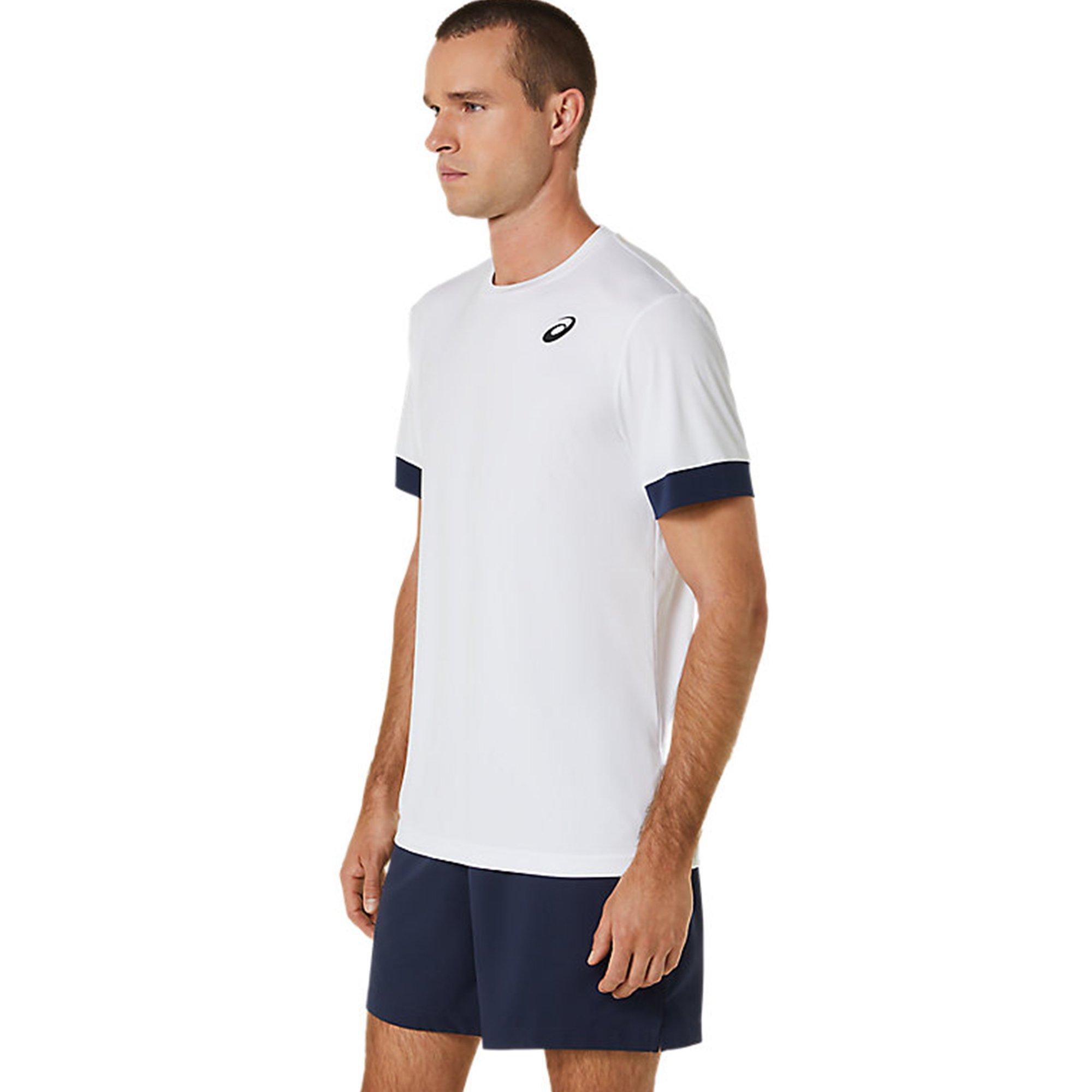 Br Wht/Midnight - Asics - Asics Court Short Sleeve Top Mens - 5
