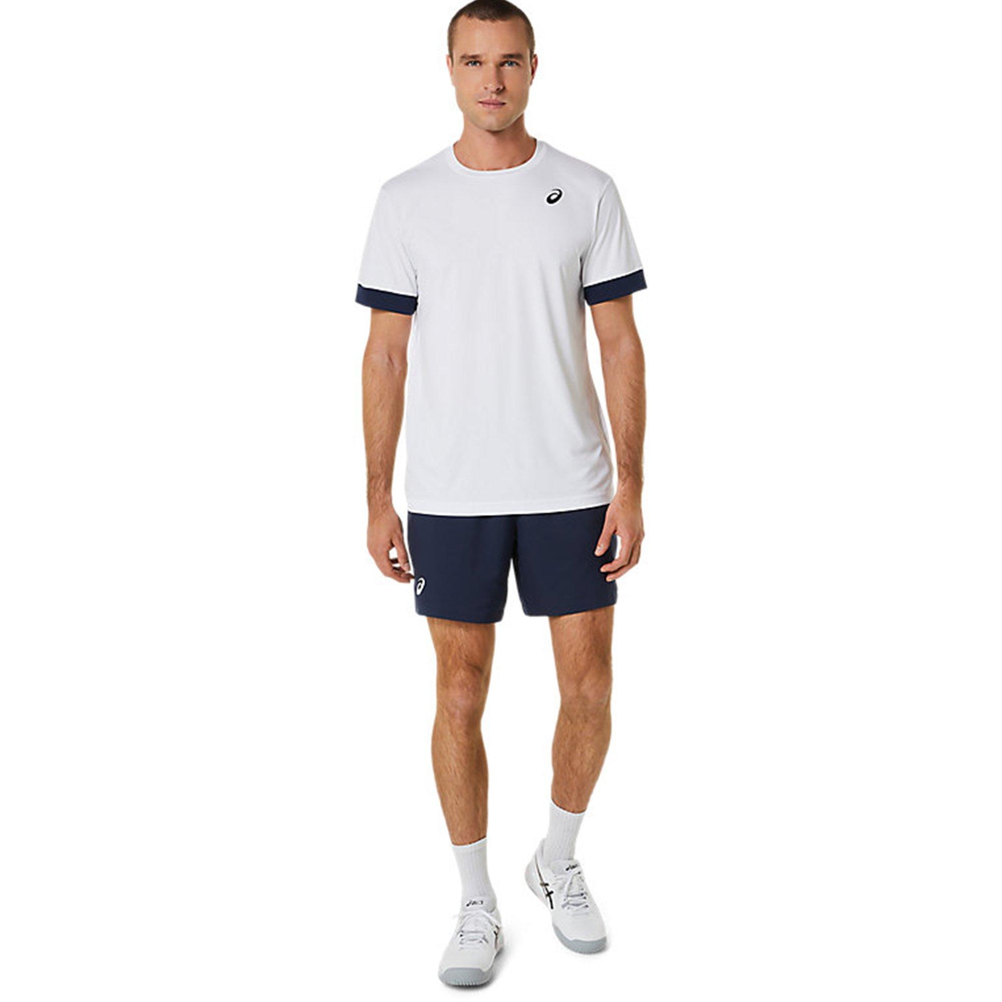 Br Wht/Midnight - Asics - Asics Court Short Sleeve Top Mens - 6