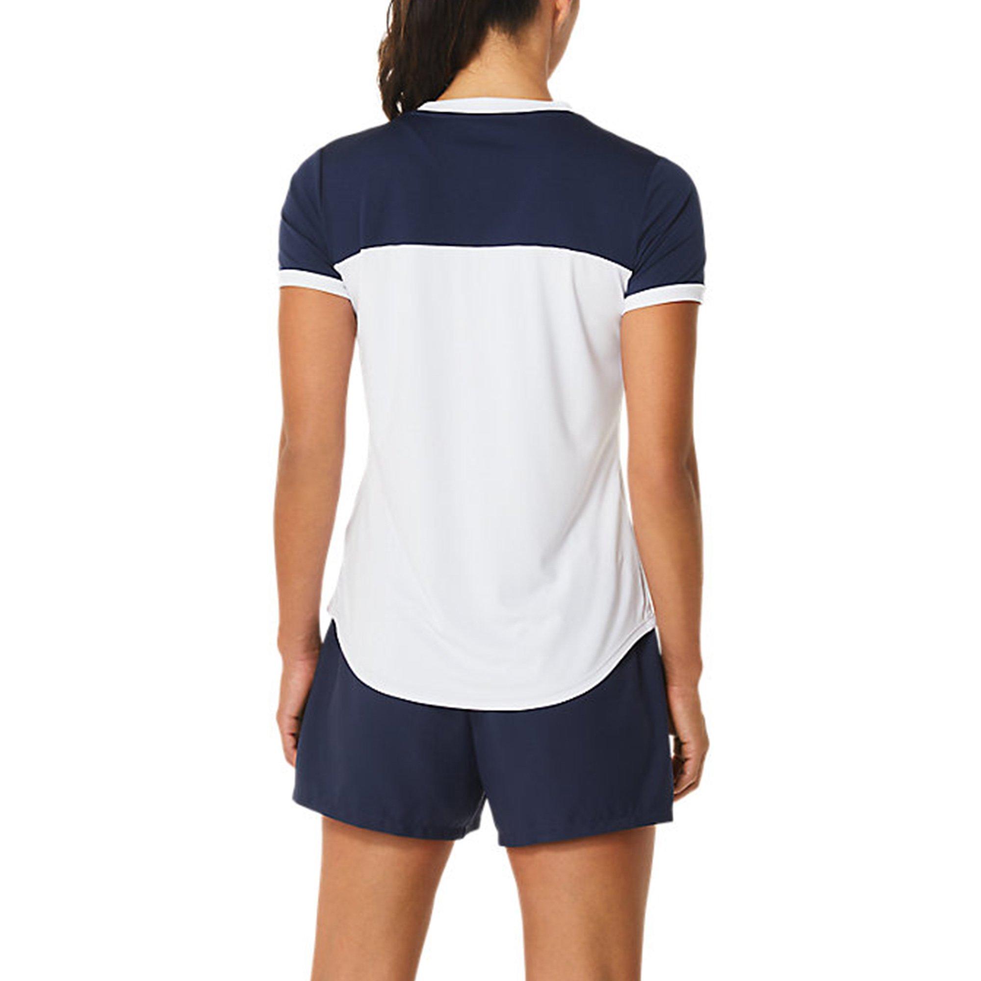 Br Wht/Midnight - Asics - Asics WOMEN COURT Short Sleeves Top - 2