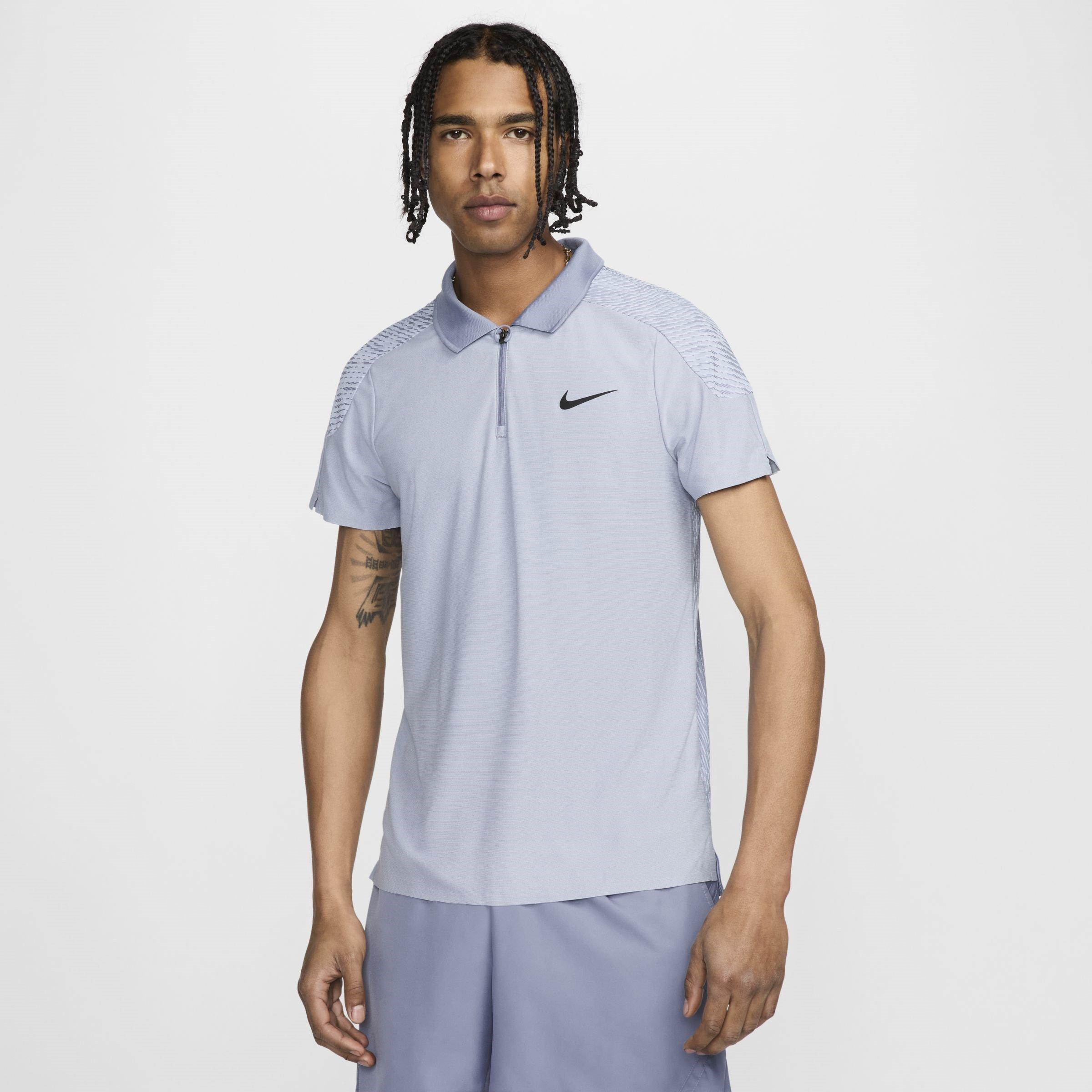 Blu/Blu/Nero - Nike - Slam Men's Dri-FIT ADV Tennis Polo - 1