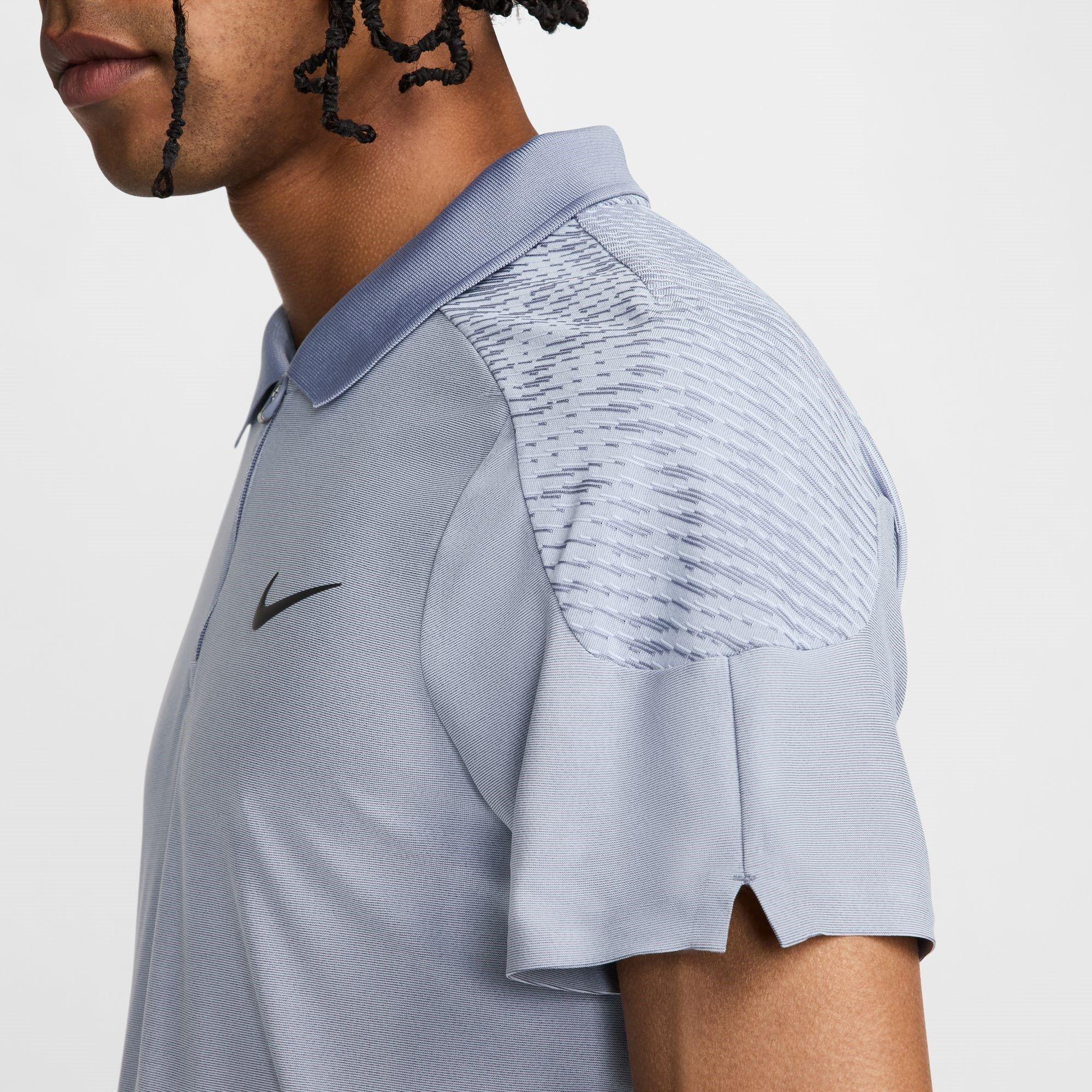 Blu/Blu/Nero - Nike - Slam Men's Dri-FIT ADV Tennis Polo - 4