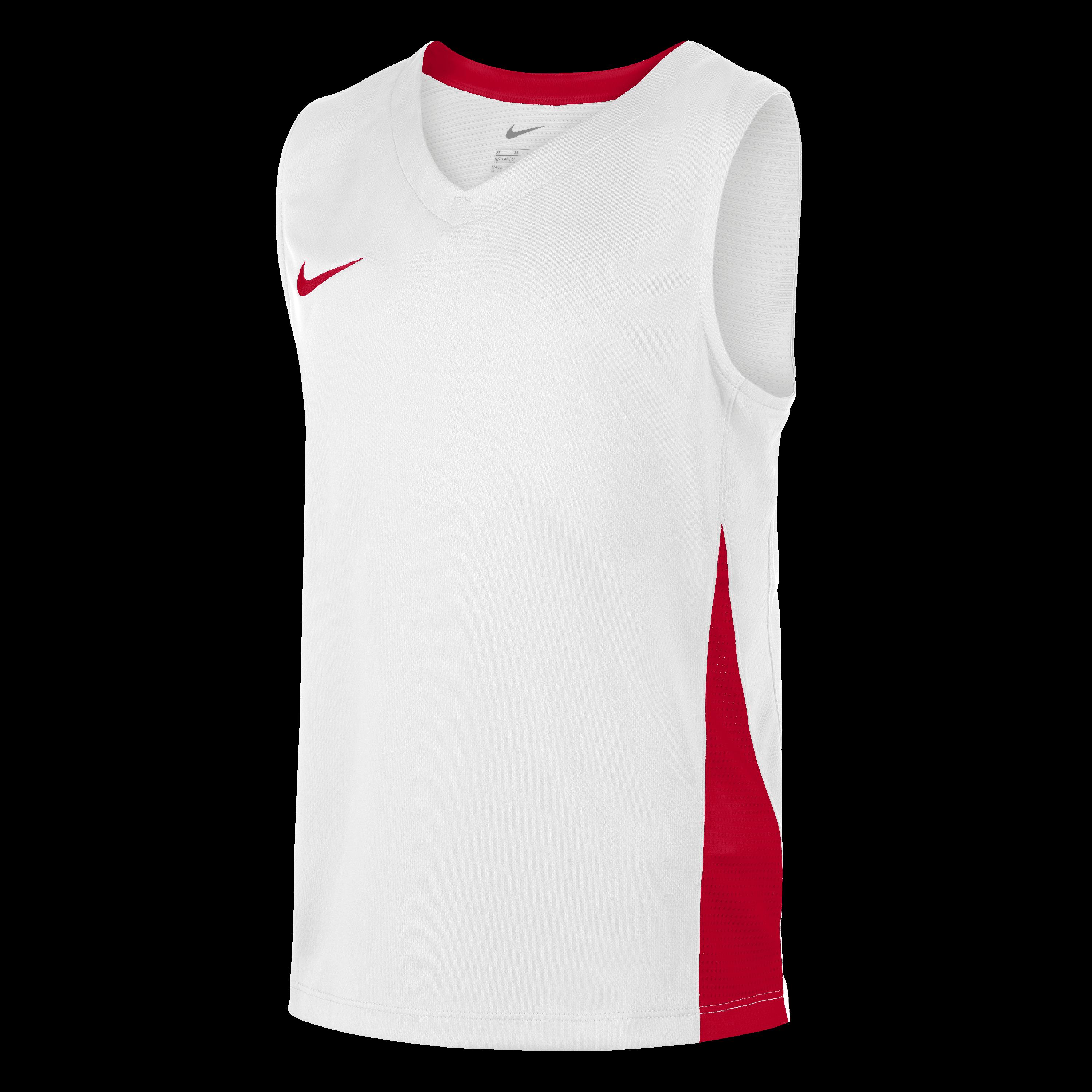 Nike  Kids Performance Basketball Jersey - White/Uni Red - 5-6 (XS)